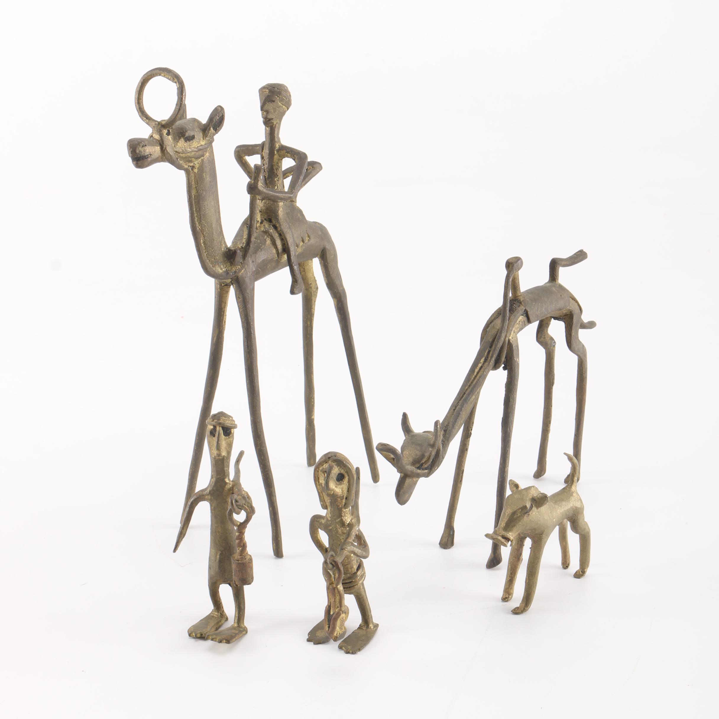 Primitive Style Brass Figurines