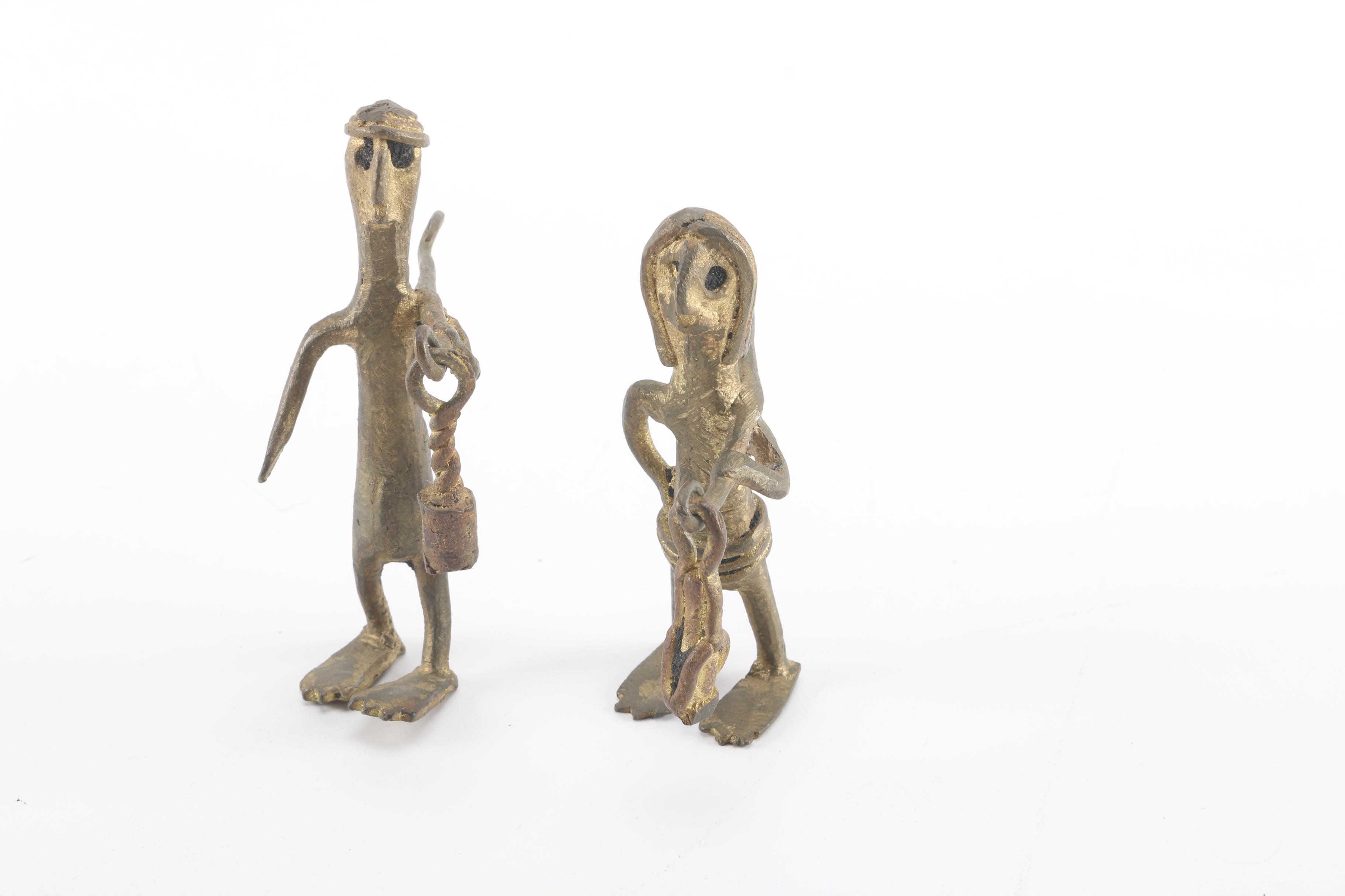 Primitive Style Brass Figurines