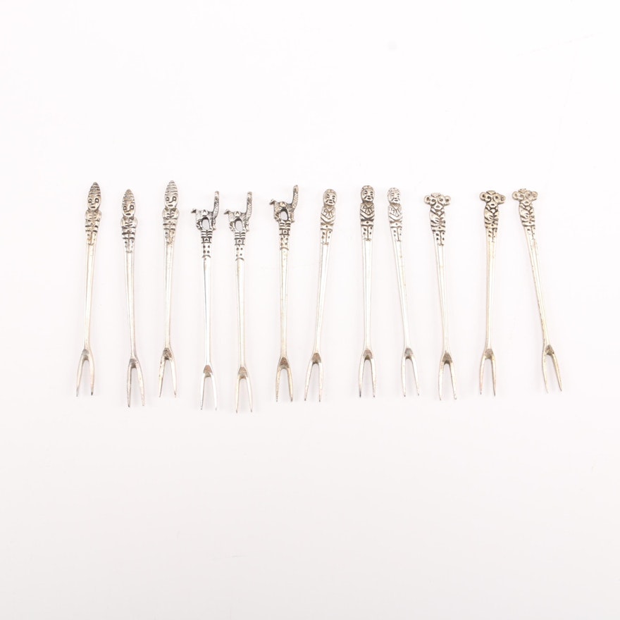 Peruvian Sterling Silver Cocktail Picks