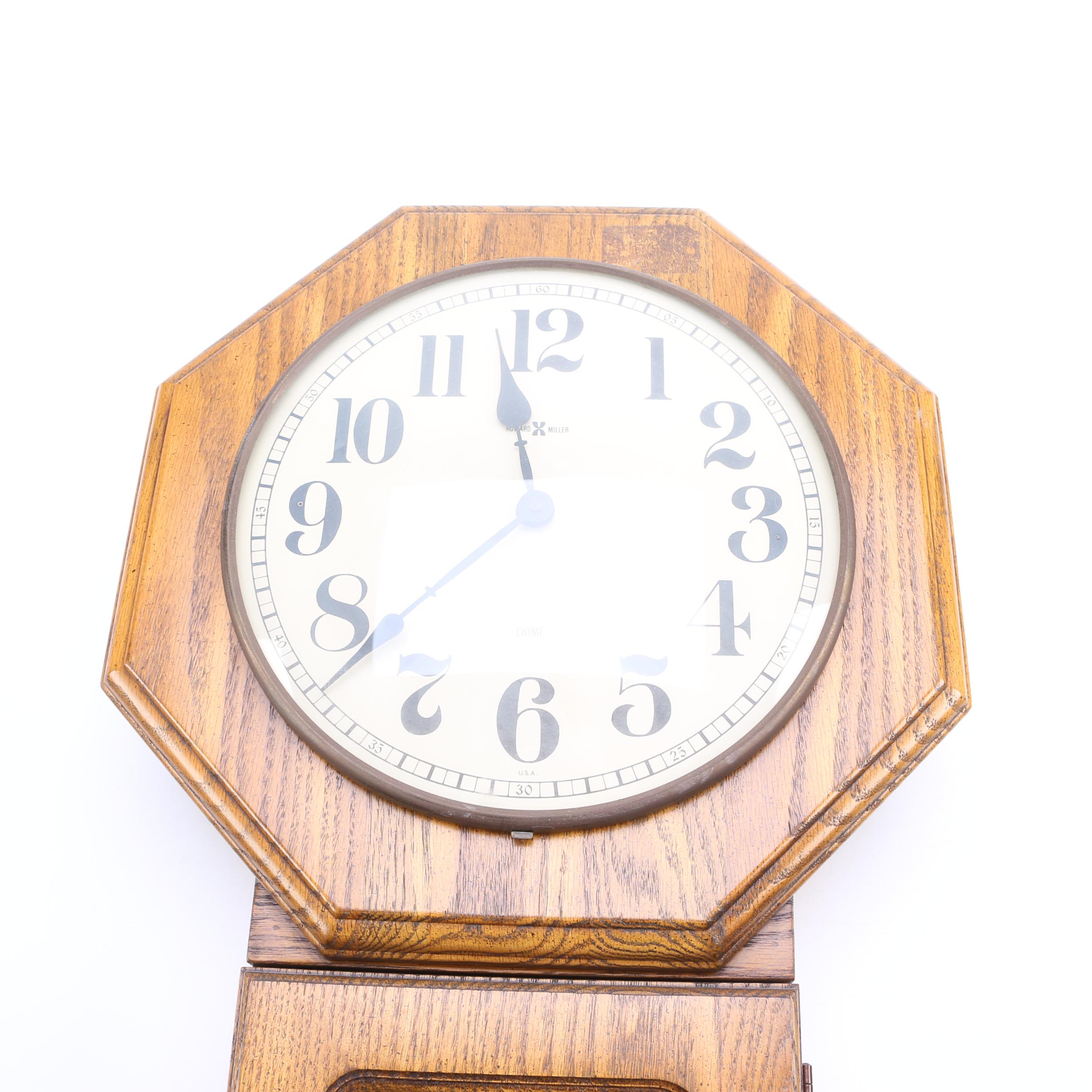 Howard Miller Wood Pendulum Wall Clock