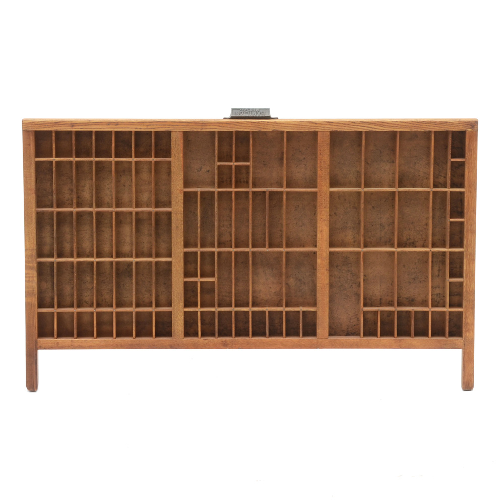 Antique Hamilton Mfg. Co. Printer's Drawer