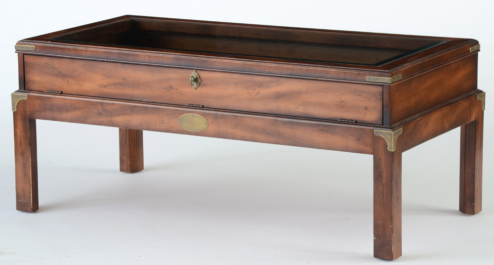 Glass Top Display Case Coffee Table EBTH