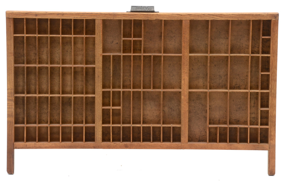Antique Hamilton Mfg. Co. Printer's Drawer
