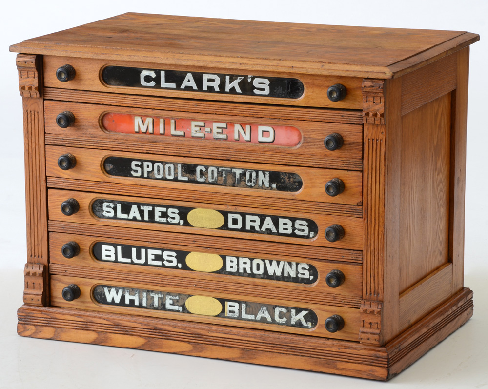 Antique General Store Spool Cabinet