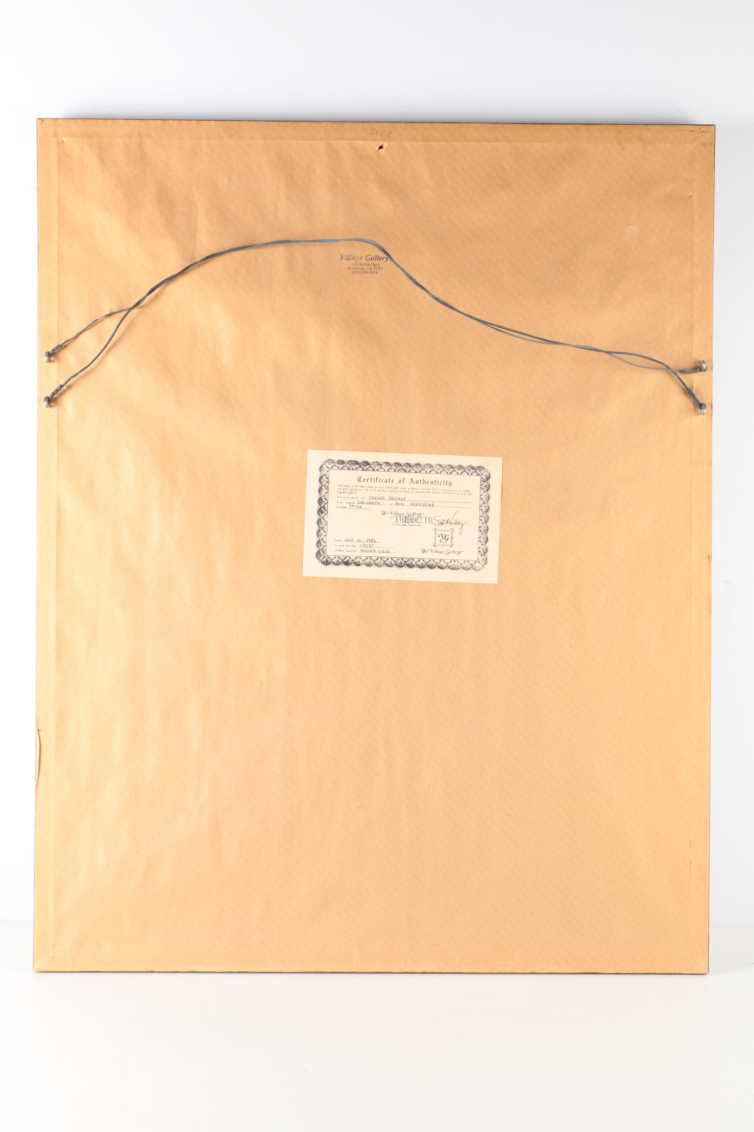 Ron Hoeksema Limited Edition Serigraph "Canyon Passage"
