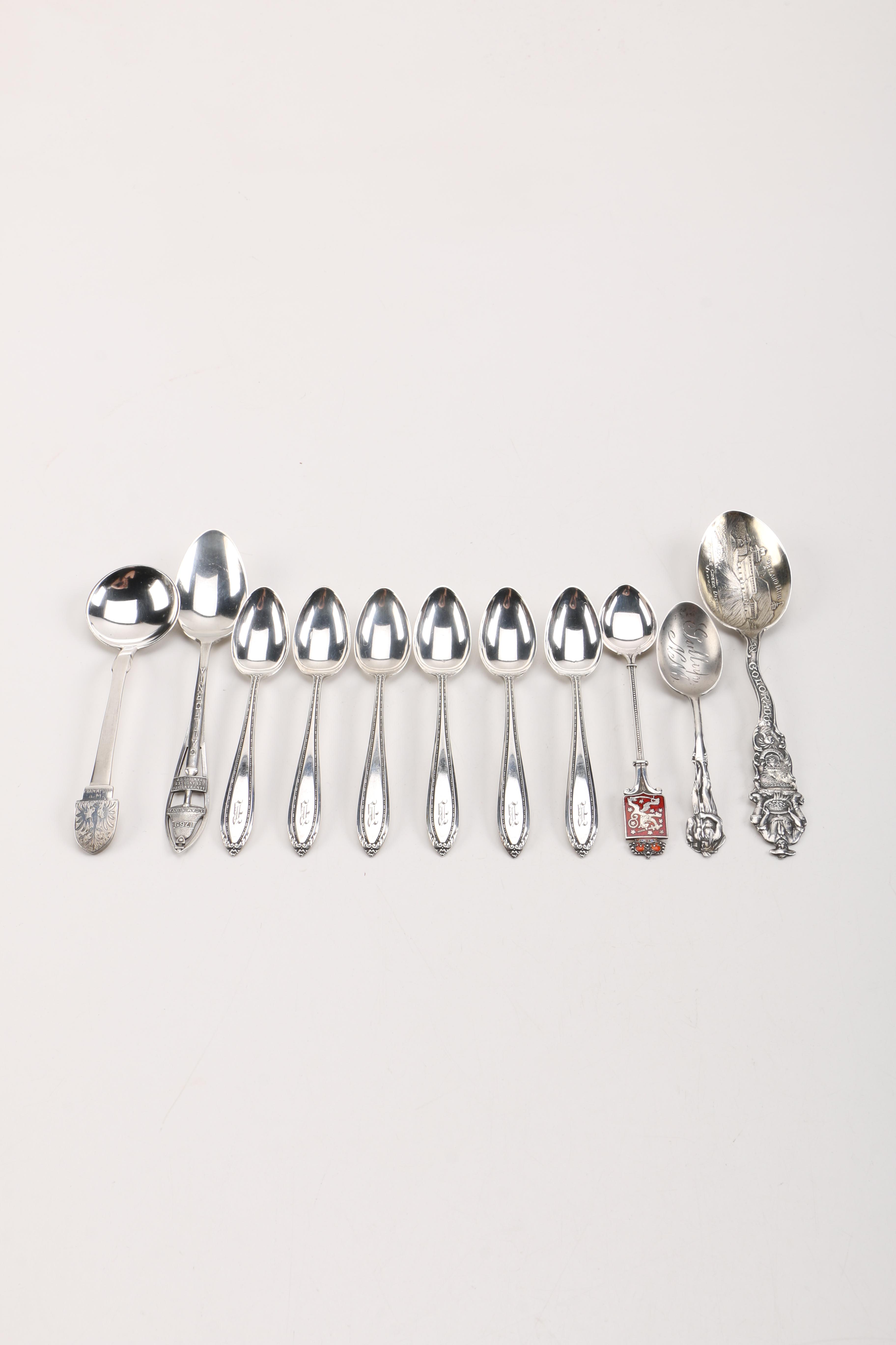 Sterling and 800 Silver Spoons Featuring Franz Bahner
