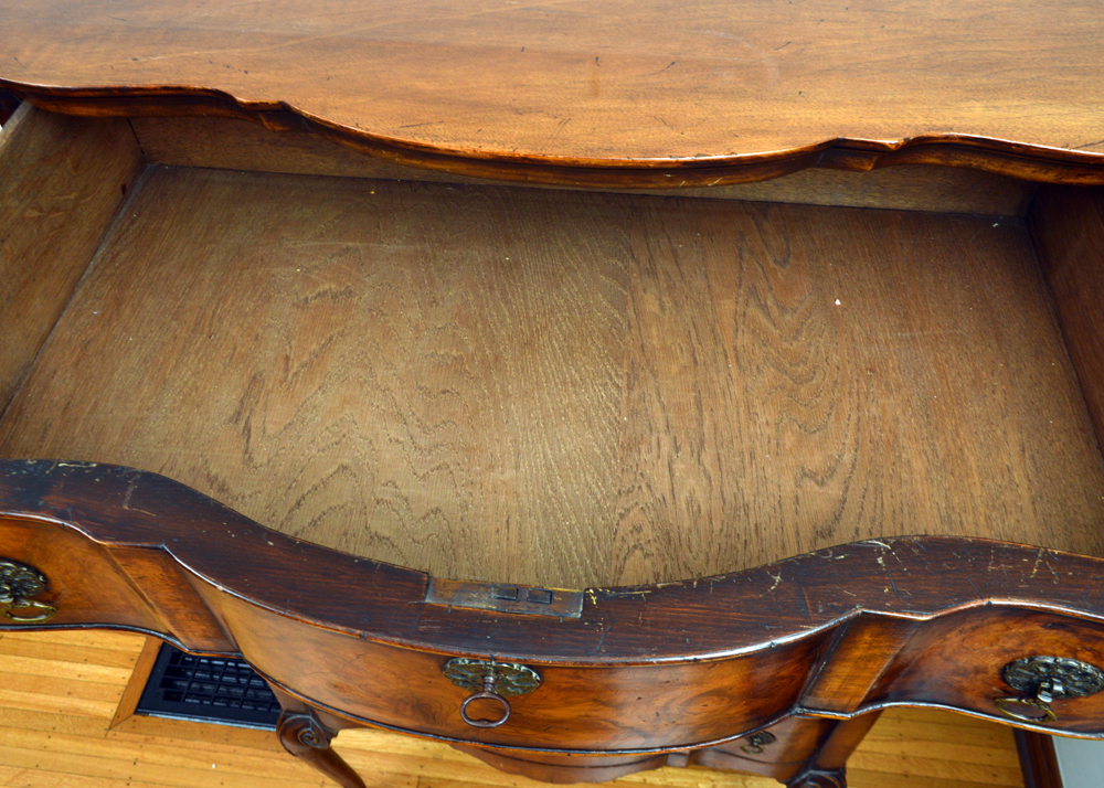 Antique Queen Anne Style Walnut Burl Highboy