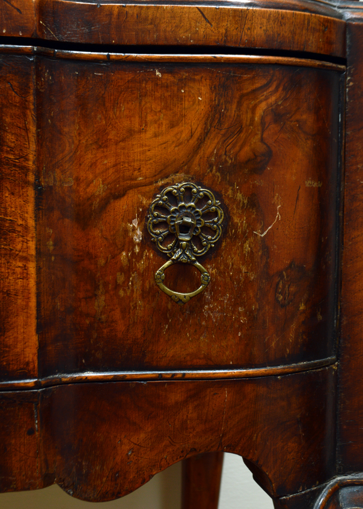 Antique Queen Anne Style Walnut Burl Highboy