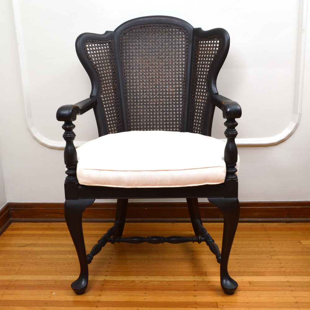 Caned Back Armchair