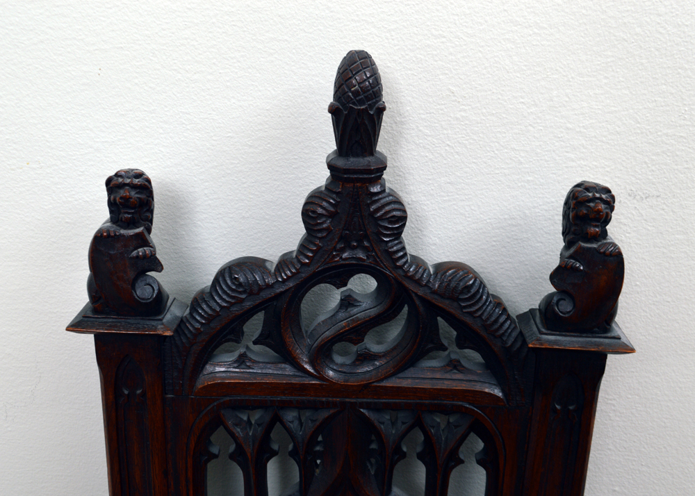 Early 20th C. Gothic Revival Style Armchair