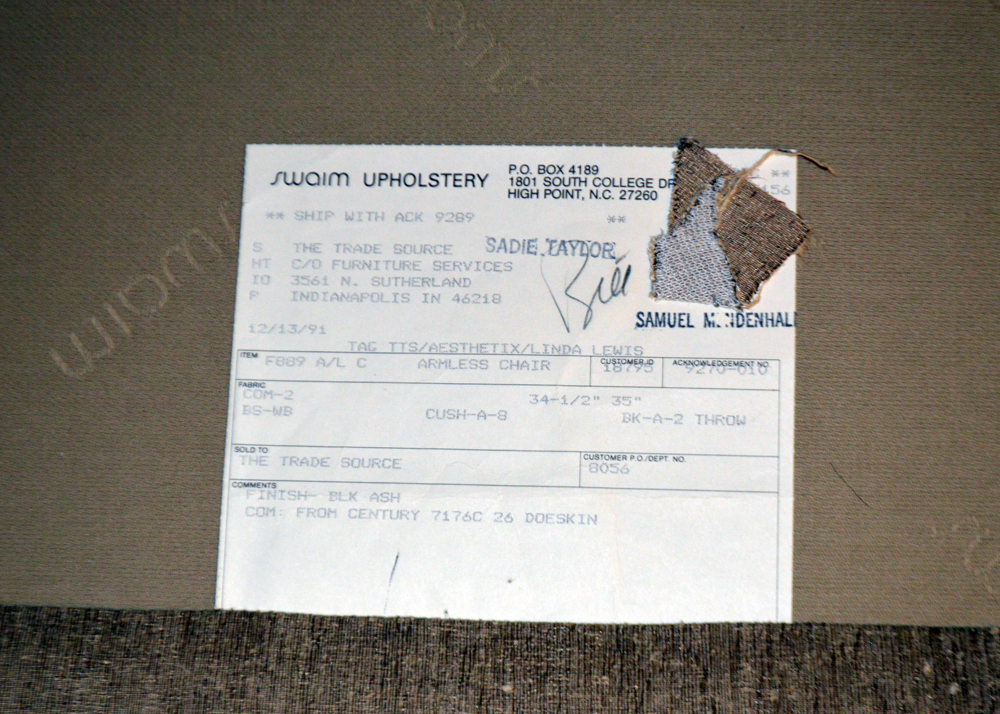 Upholstered Slipper Chair