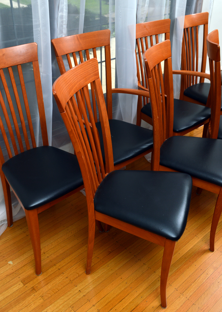 Eight Italian Dining Chairs by A. Sibau