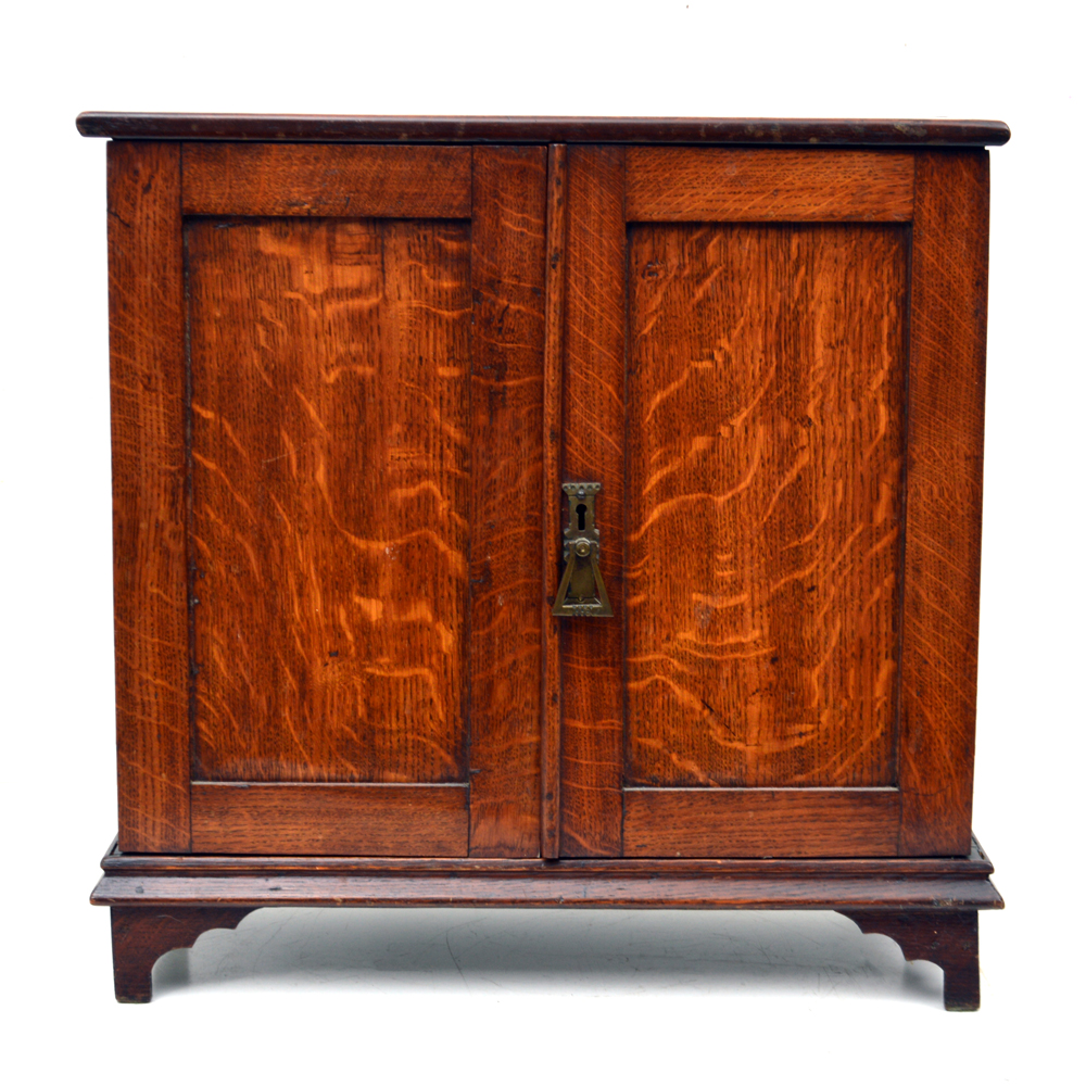 Antique Tiger Oak Apothecary Cabinet