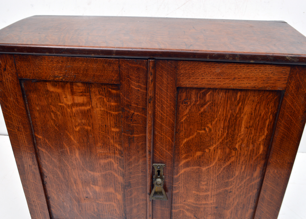 Antique Tiger Oak Apothecary Cabinet