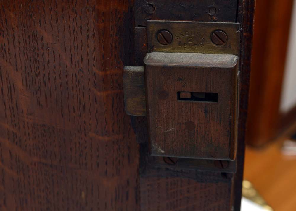 Antique Tiger Oak Apothecary Cabinet