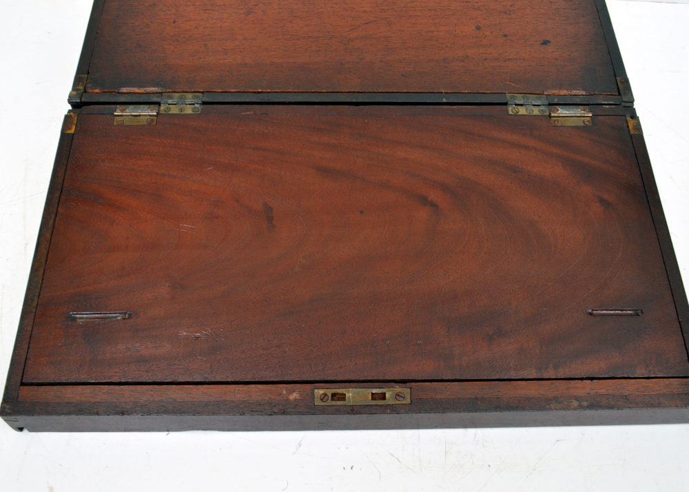 Vintage Campaign Travel Writing Desk on Stand