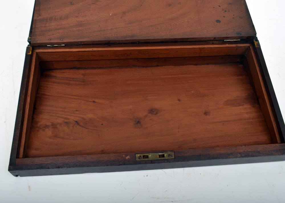 Vintage Campaign Travel Writing Desk on Stand