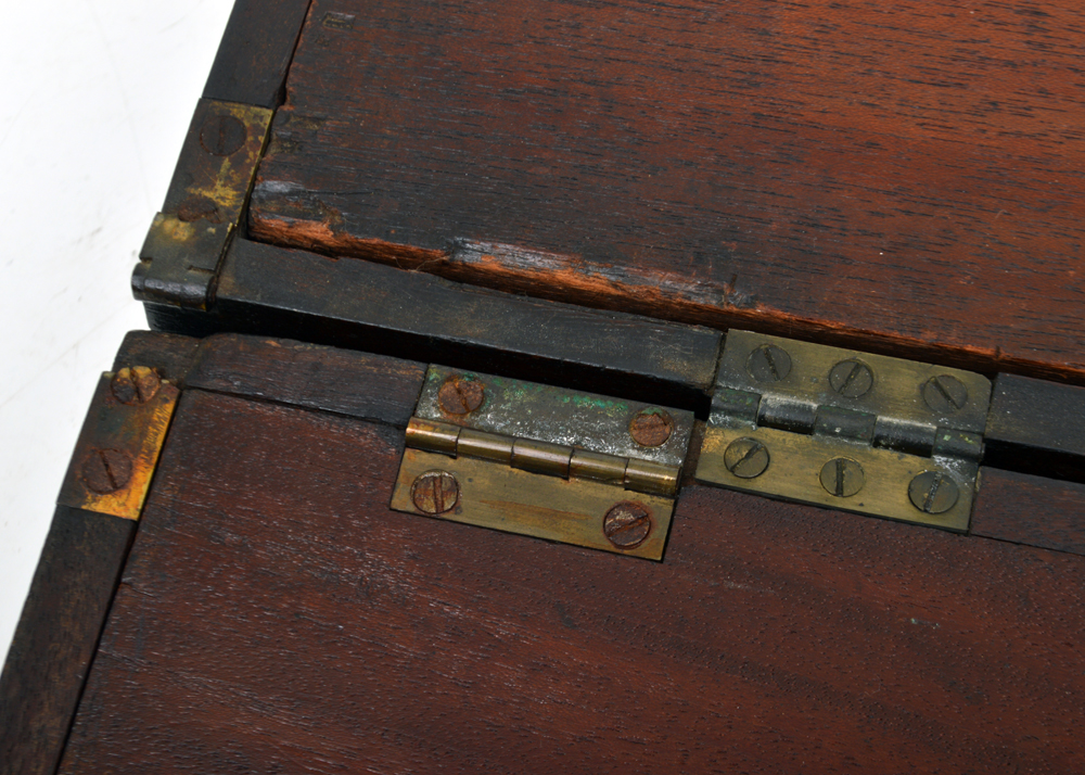 Vintage Campaign Travel Writing Desk on Stand