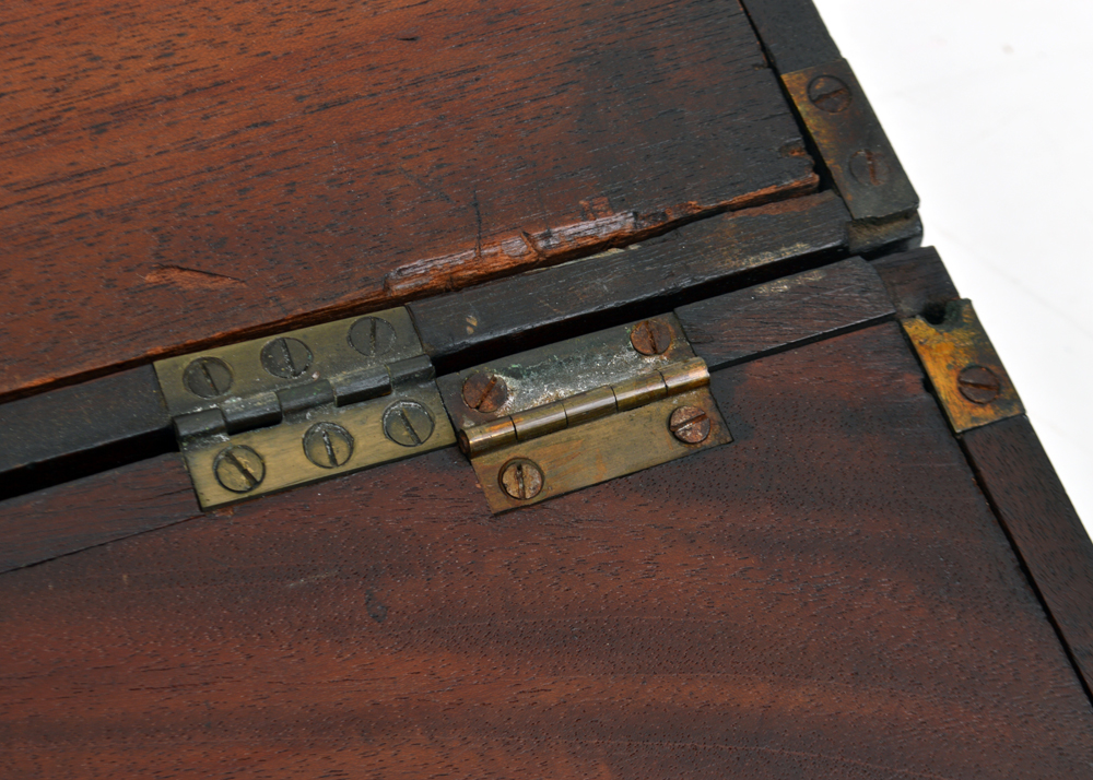 Vintage Campaign Travel Writing Desk on Stand