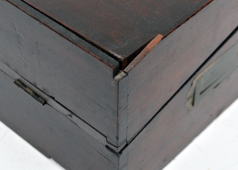 Vintage Campaign Travel Writing Desk on Stand