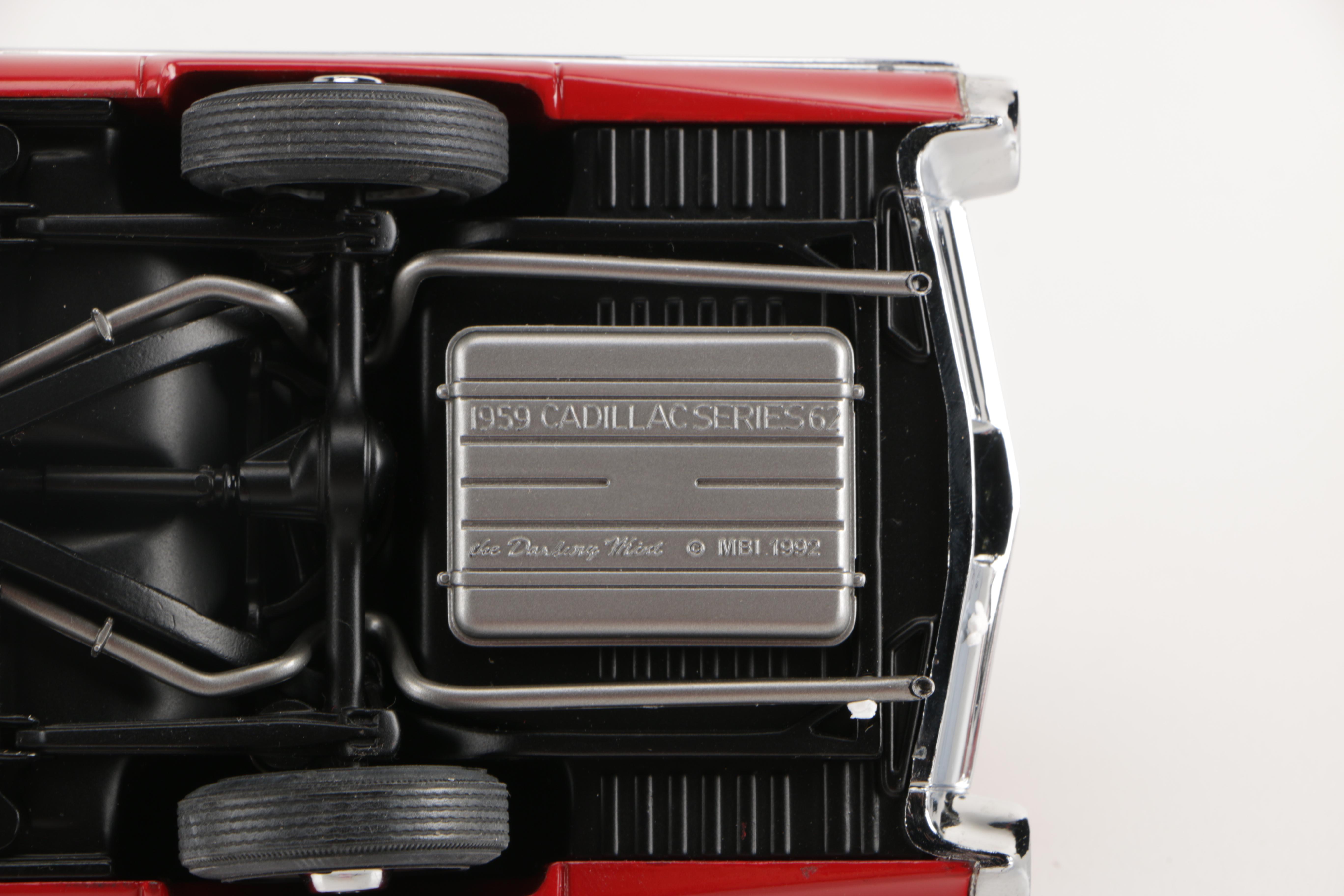 Danbury Mint Die-Cast Cars including "1959 Cadillac Series 62"