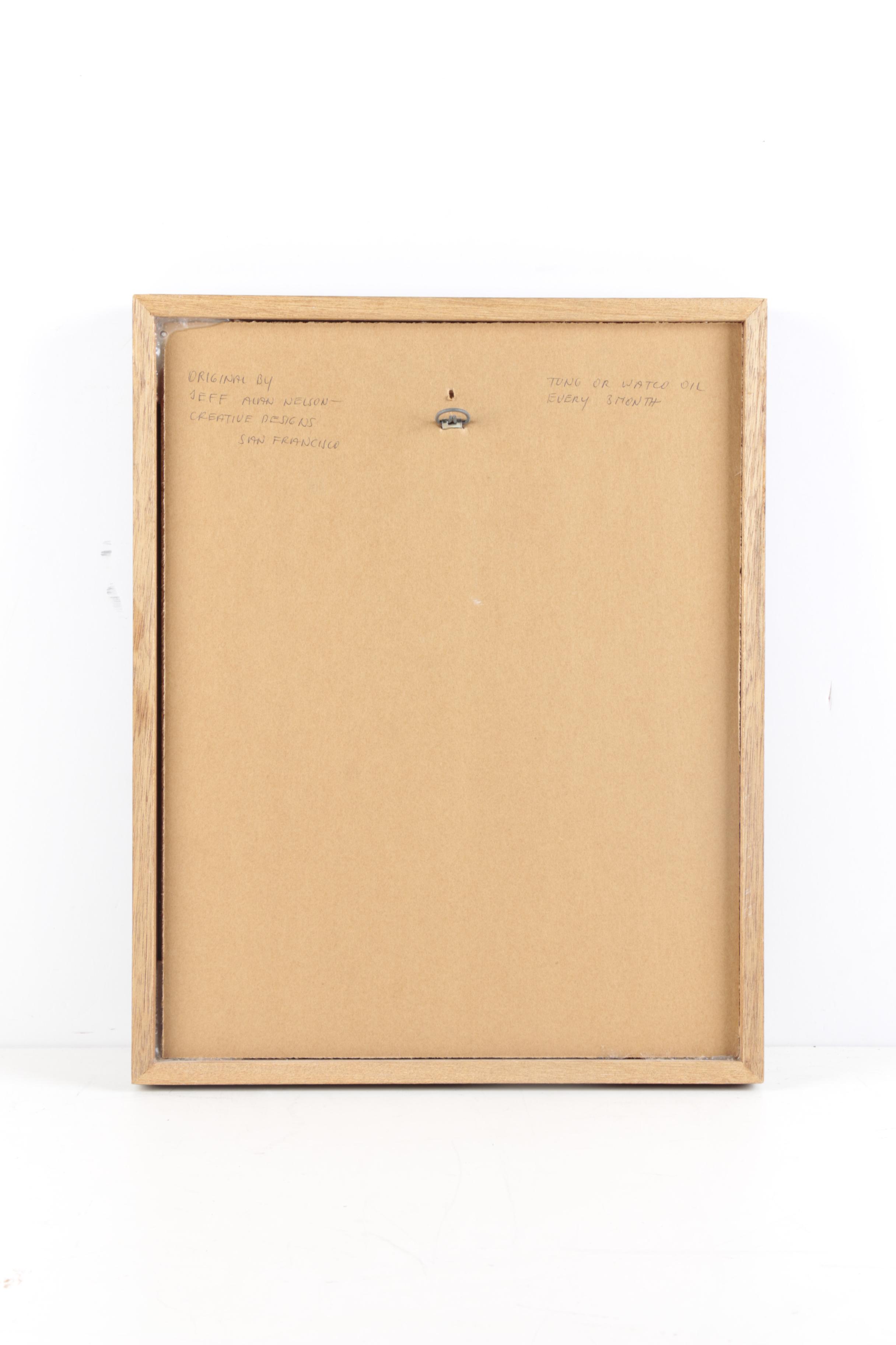 Jeff Alan Nelson Marquetry Landscape With Ducks