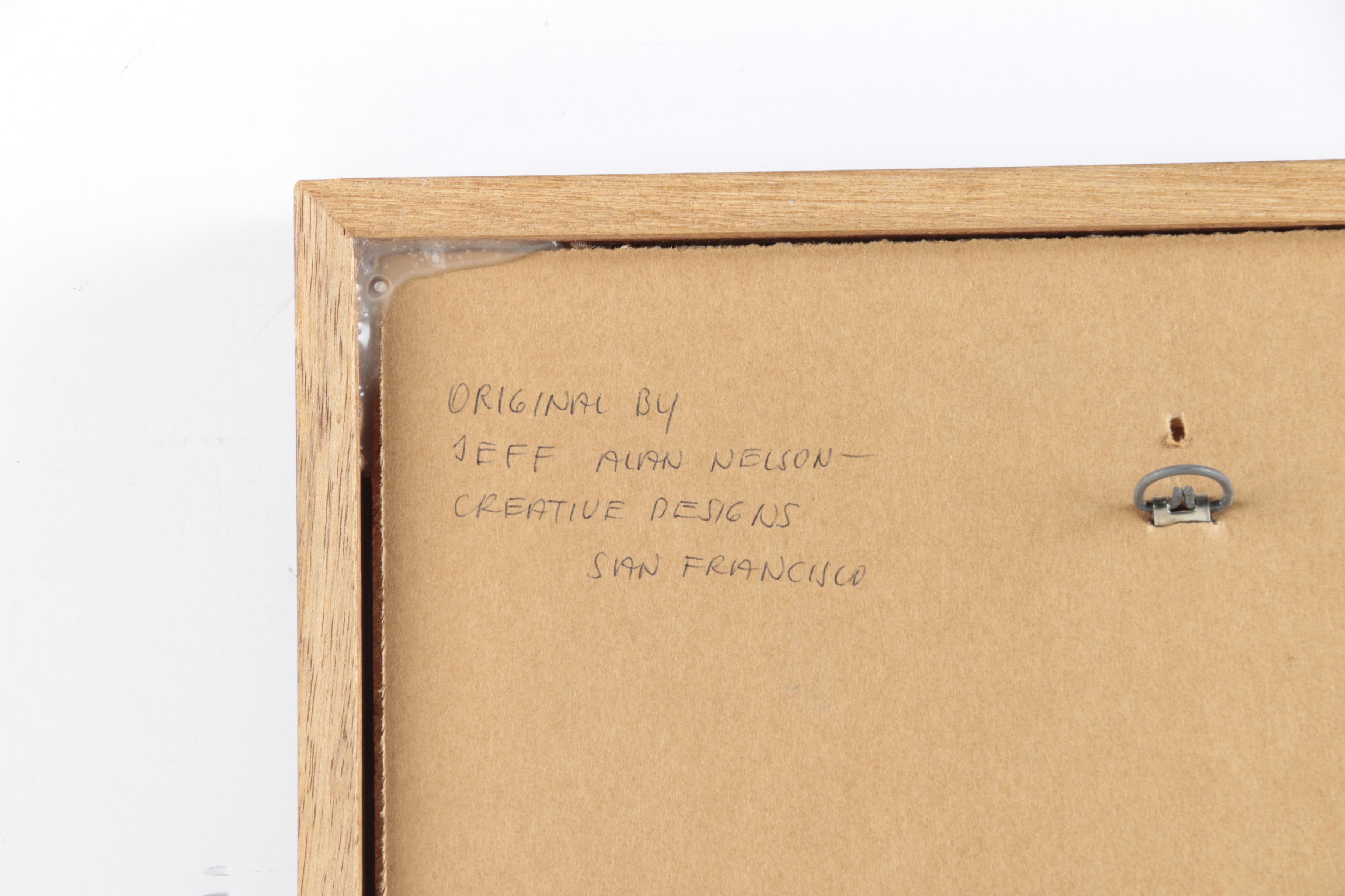 Jeff Alan Nelson Marquetry Landscape With Ducks