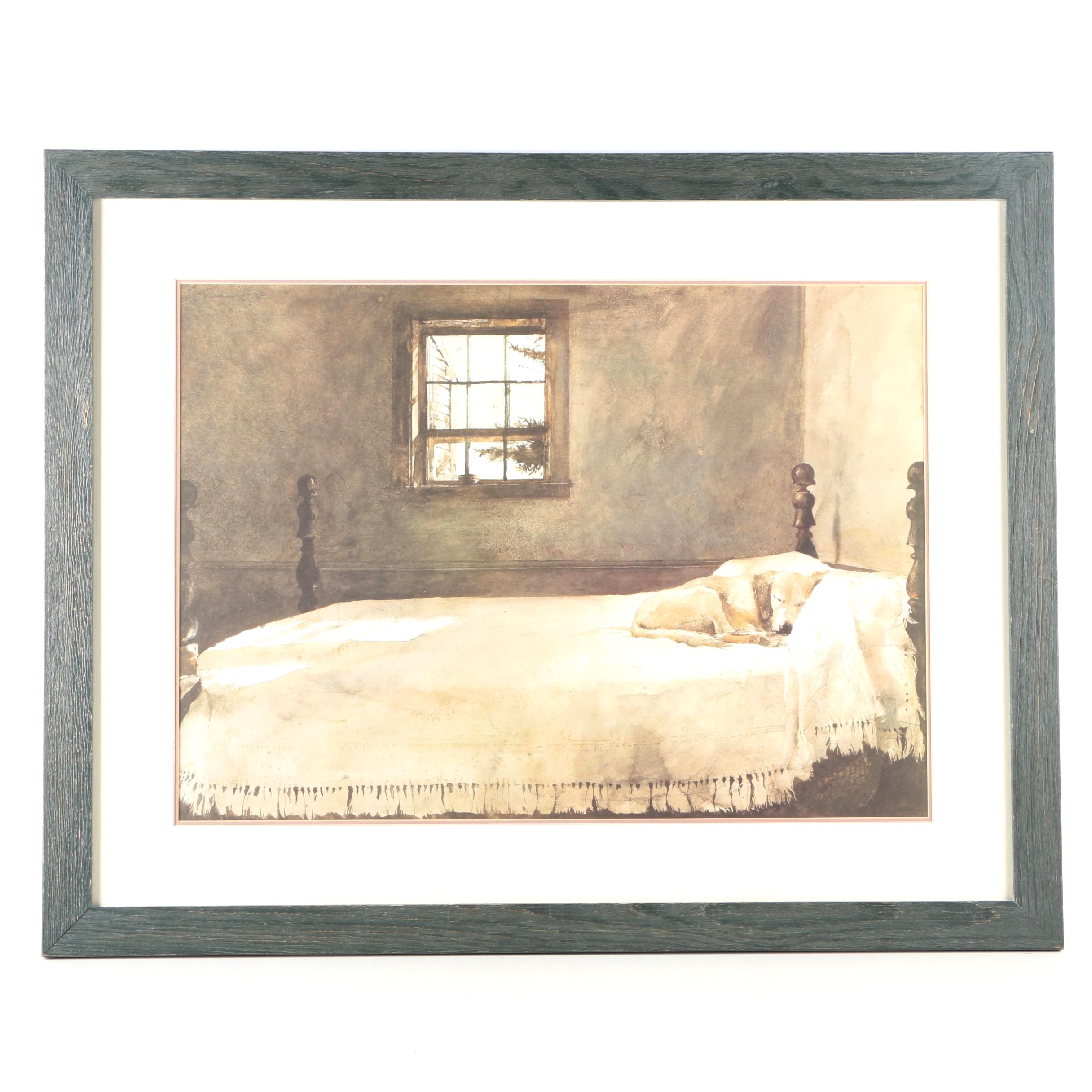 Offset Lithograph After Andrew Wyeth's Painting "Master Bedroom"