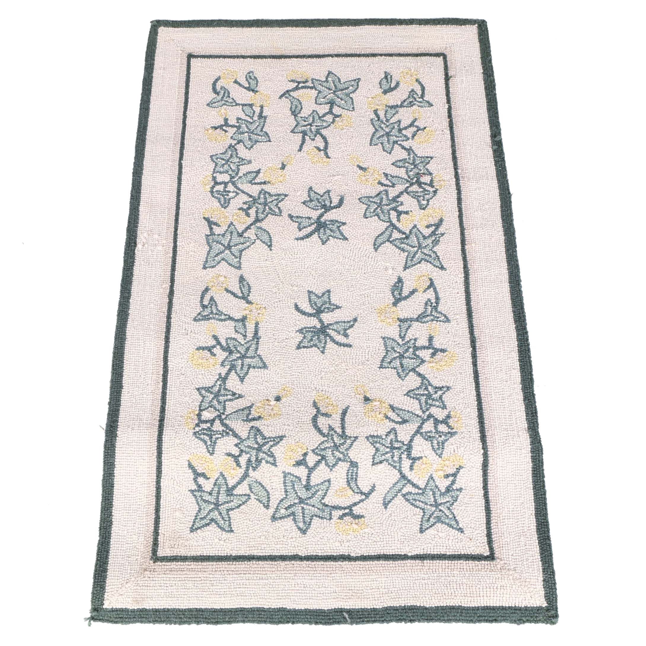 Hooked Foliate Area Rug