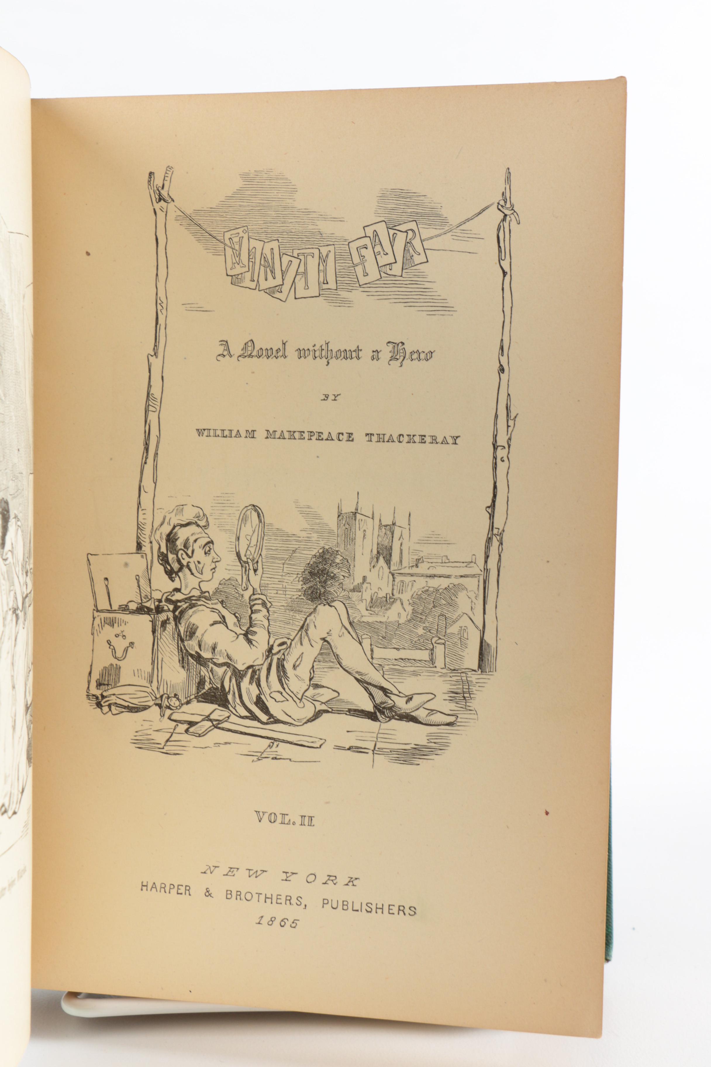 1865 Three Volume Set of "Vanity Fair" by William Makepeace Thackeray