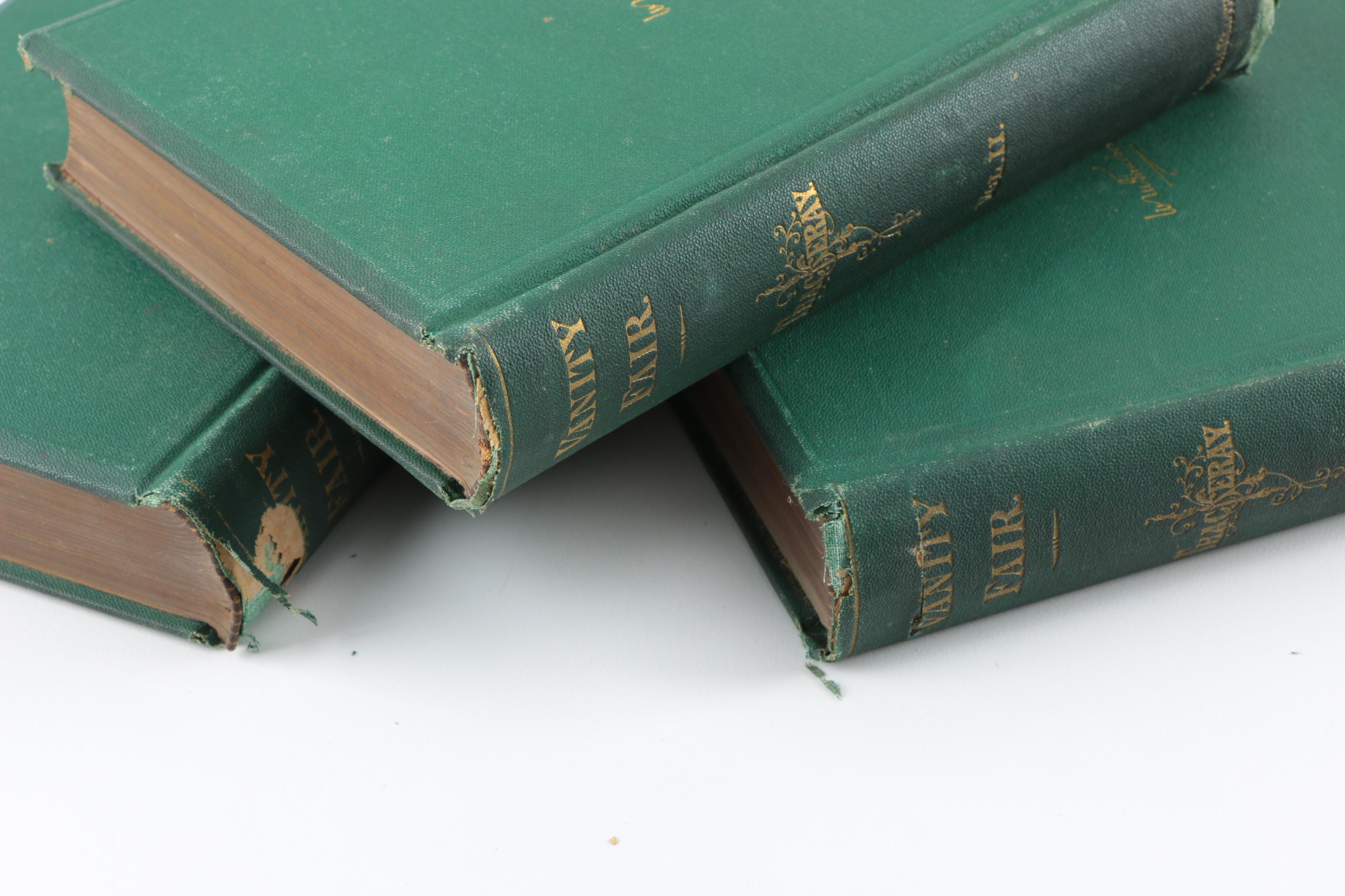 1865 Three Volume Set of "Vanity Fair" by William Makepeace Thackeray