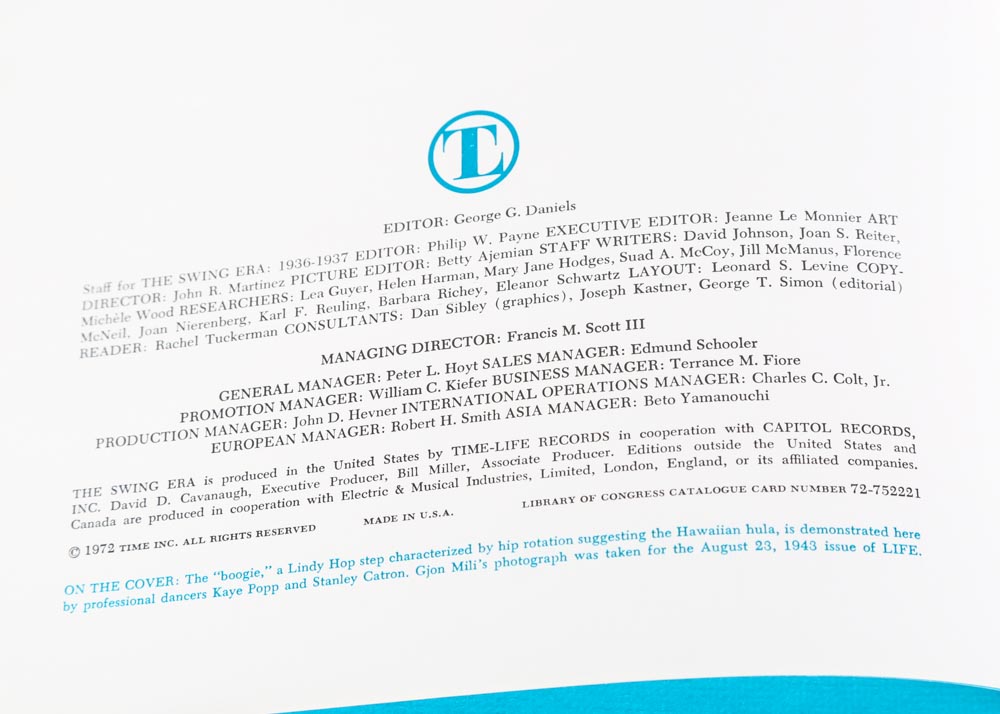 Time Life Series "Swing Era" Books