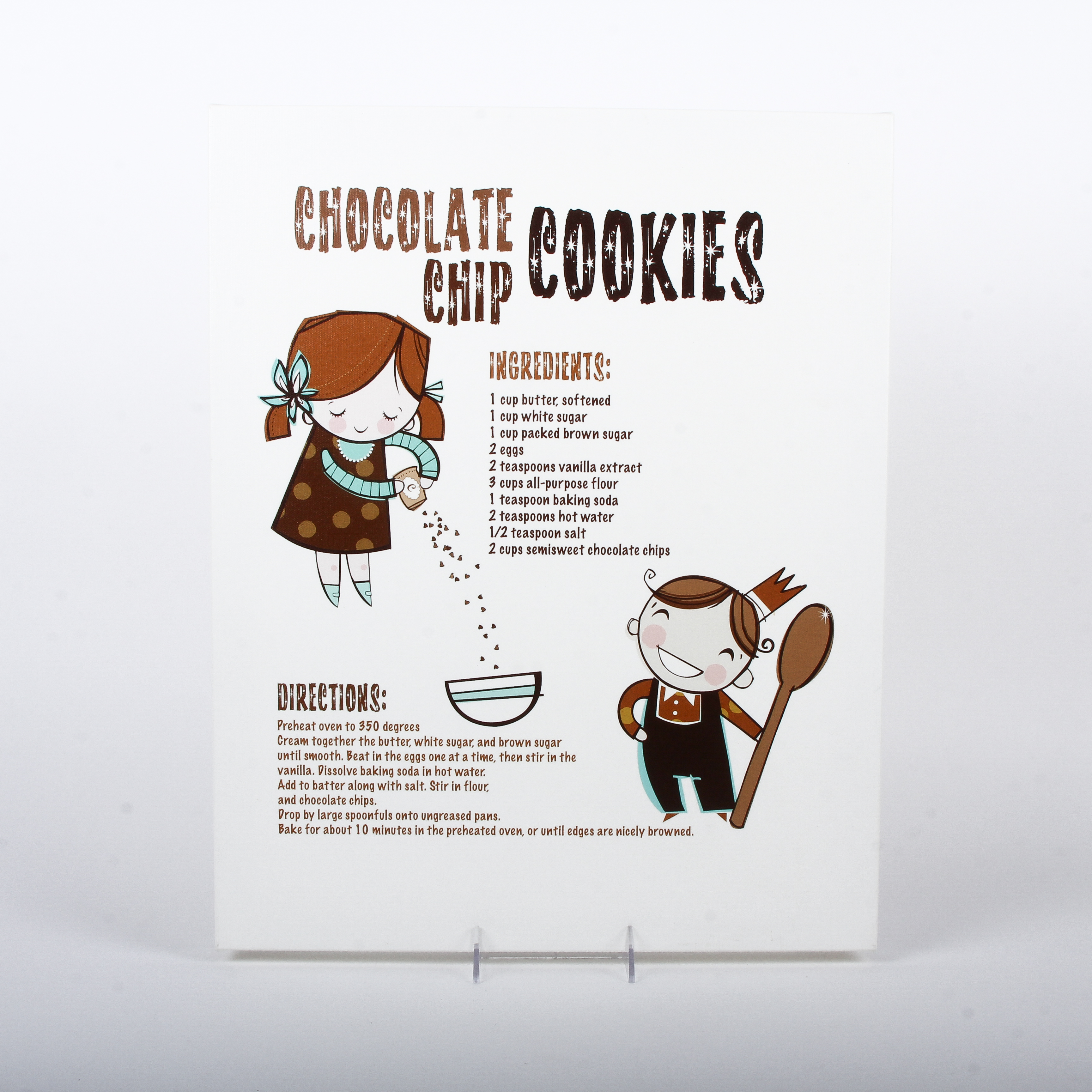 Luca and Company Offset Lithograph on Canvas of Chocolate Chip Cookie Recipe