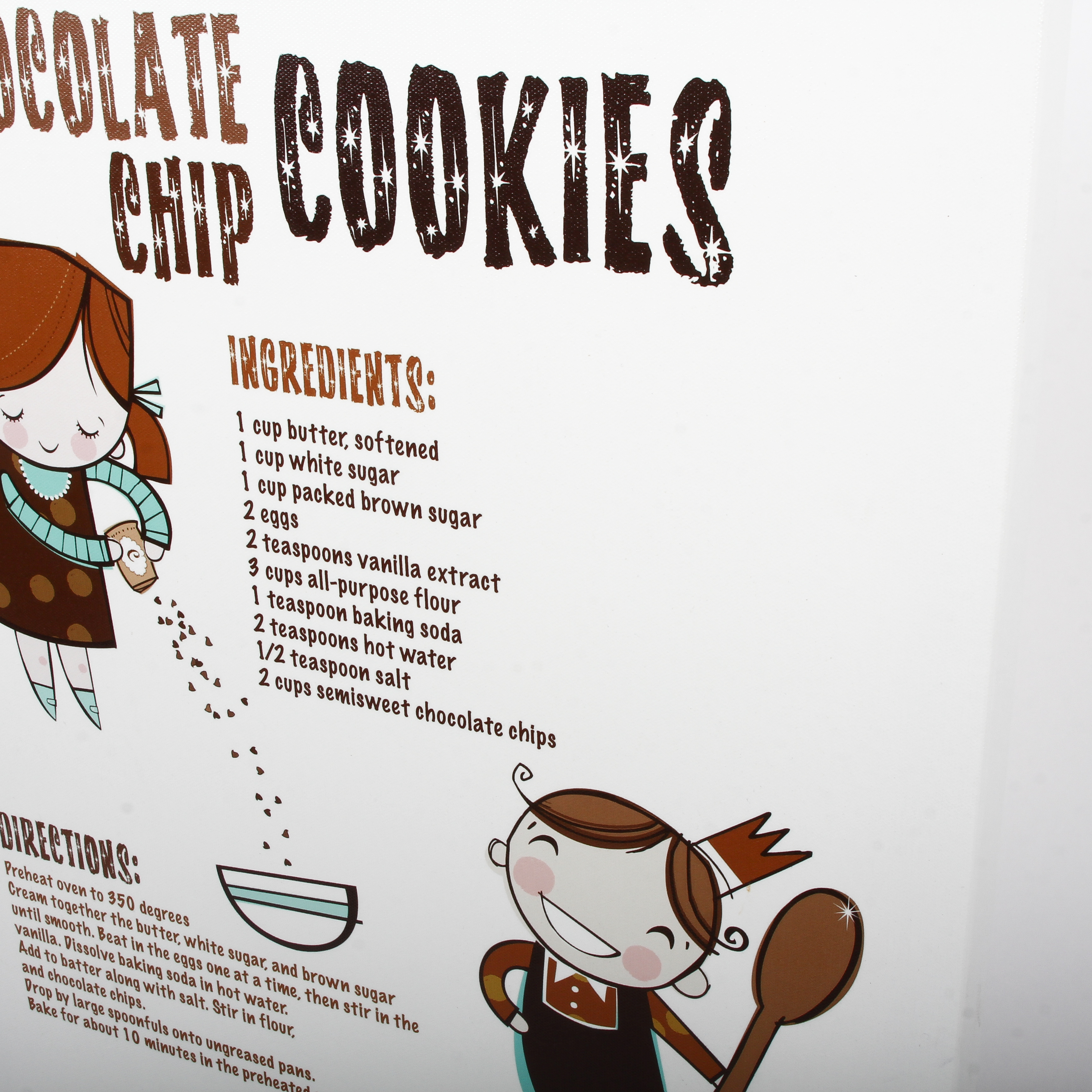 Luca and Company Offset Lithograph on Canvas of Chocolate Chip Cookie Recipe
