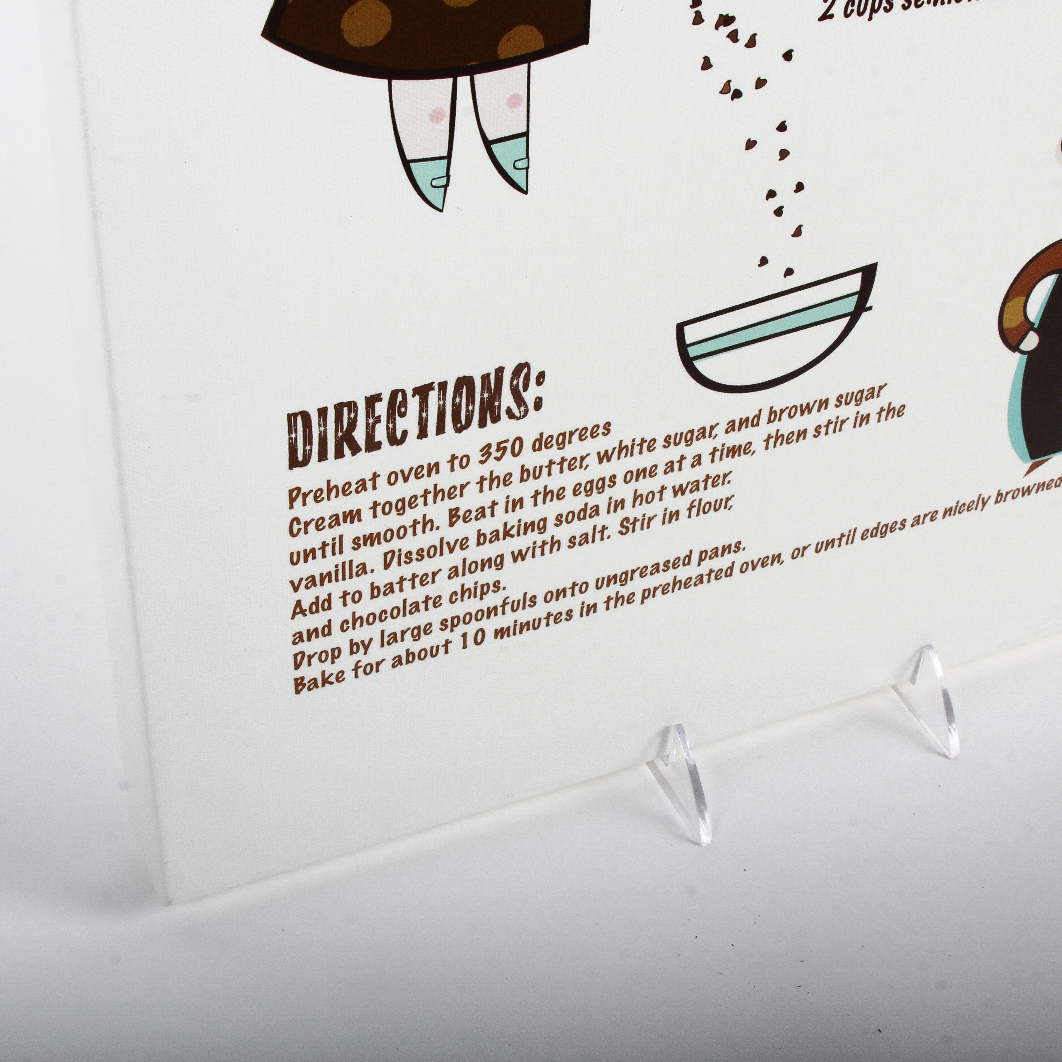 Luca and Company Offset Lithograph on Canvas of Chocolate Chip Cookie Recipe