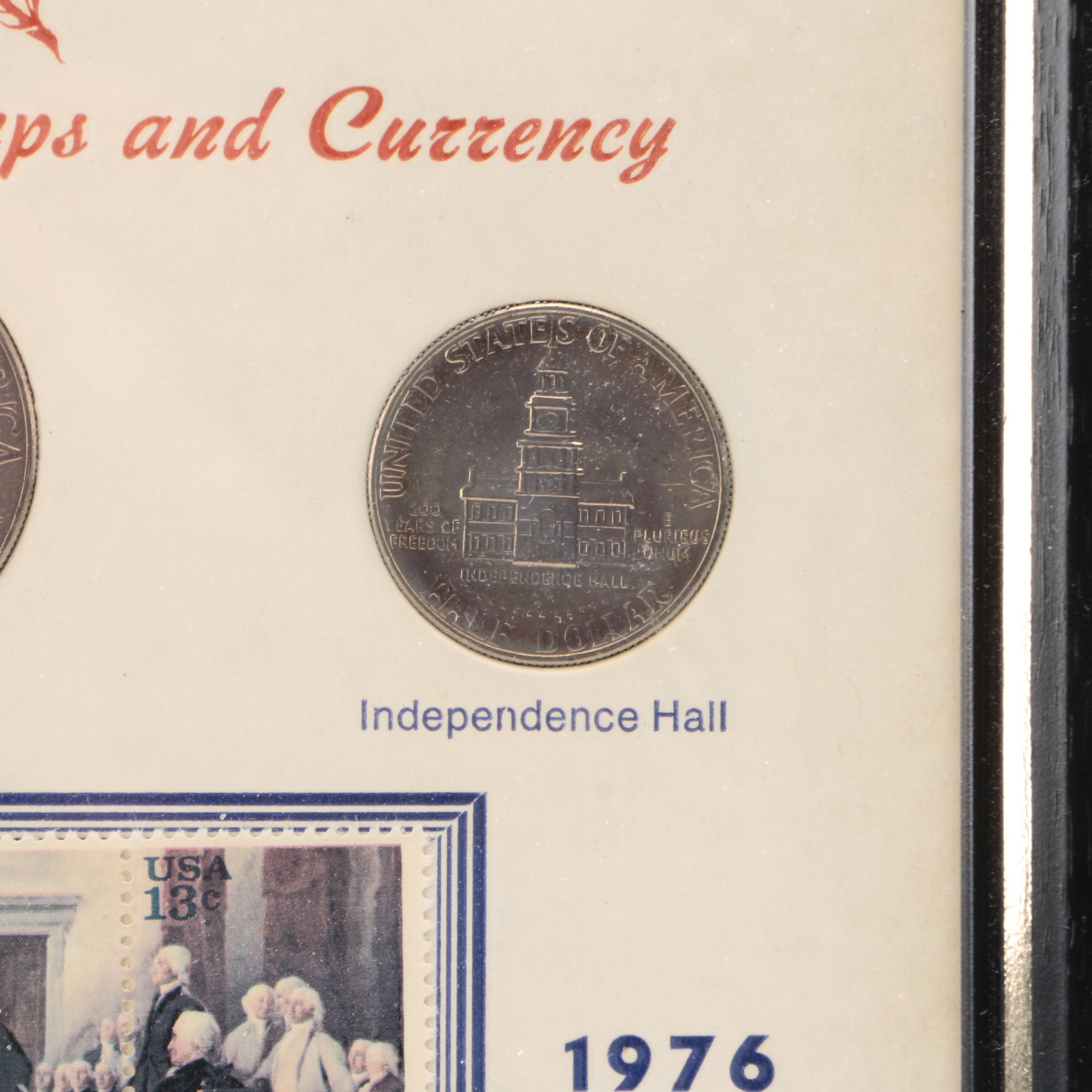Framed Bicentennial Coins and Currency