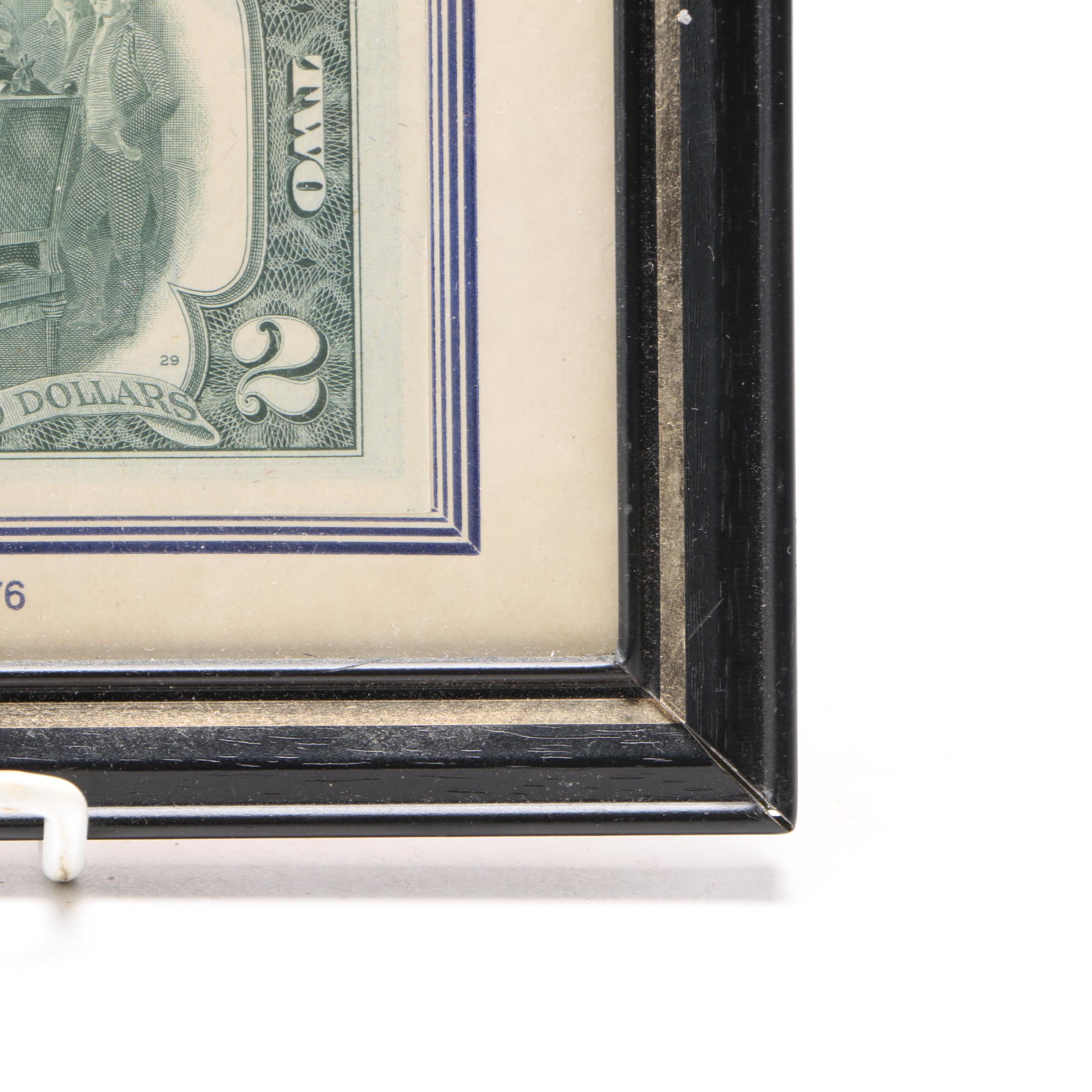 Framed Bicentennial Coins and Currency