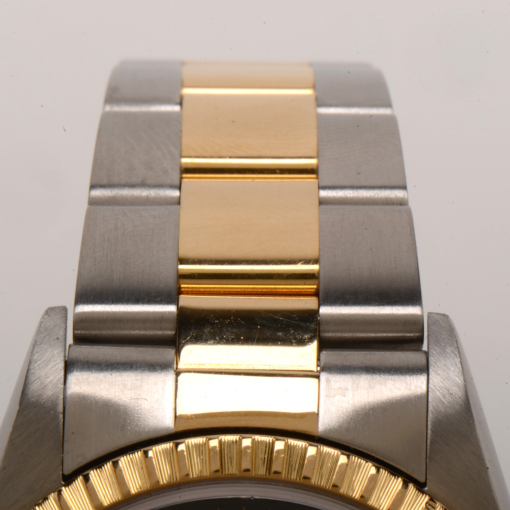 Rolex Perpetual Date 18K Yellow Gold and Stainless Steel 34.00 mm Black Automatic Watch