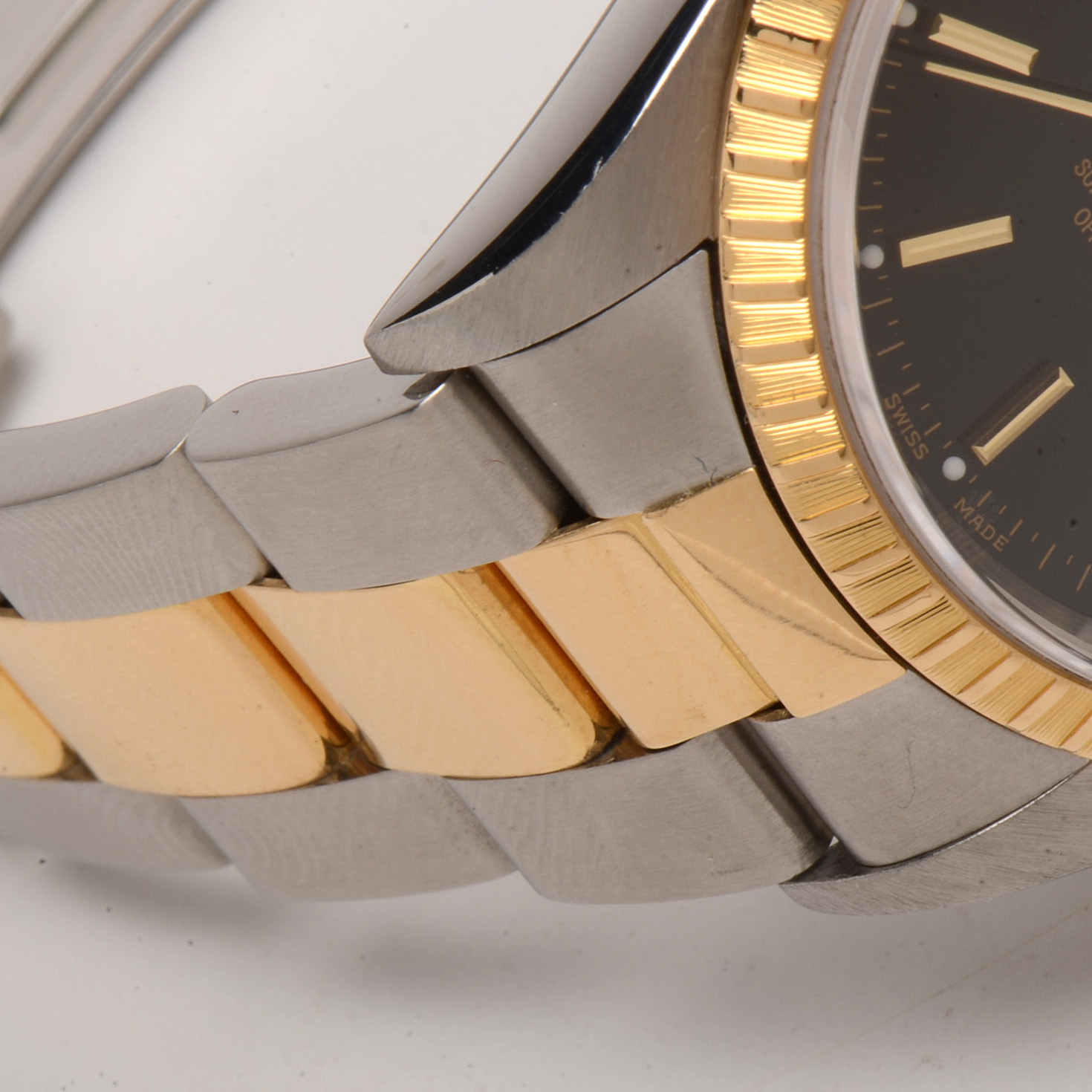 Rolex Perpetual Date 18K Yellow Gold and Stainless Steel 34.00 mm Black Automatic Watch