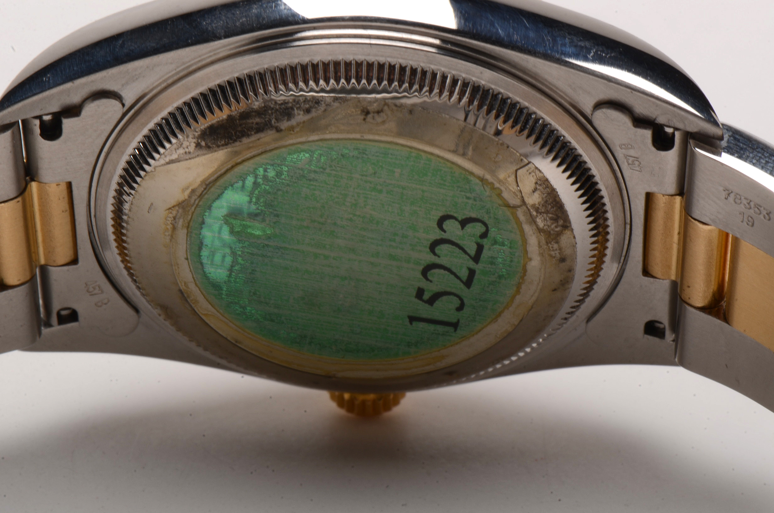 Rolex Perpetual Date 18K Yellow Gold and Stainless Steel 34.00 mm Black Automatic Watch