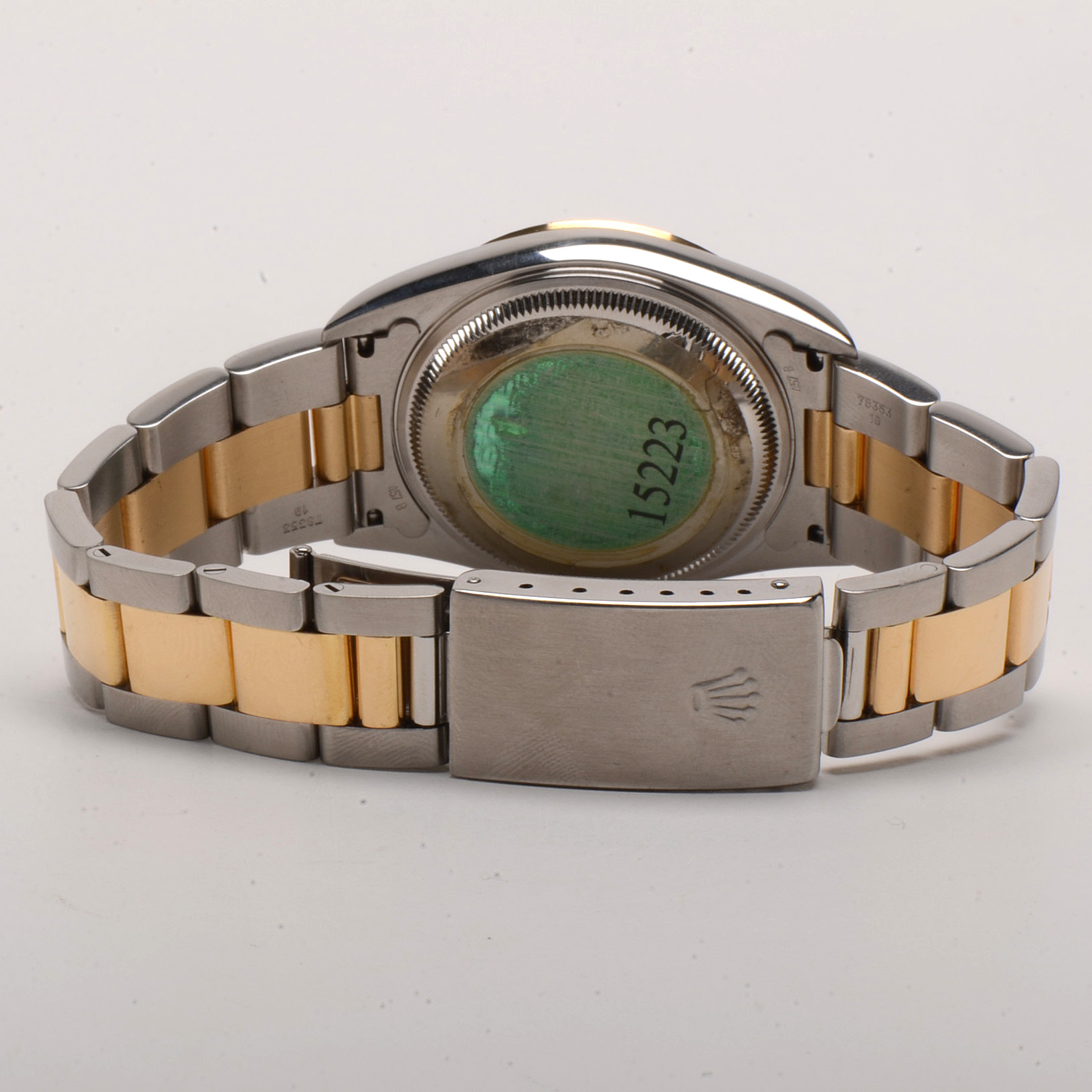 Rolex Perpetual Date 18K Yellow Gold and Stainless Steel 34.00 mm Black Automatic Watch