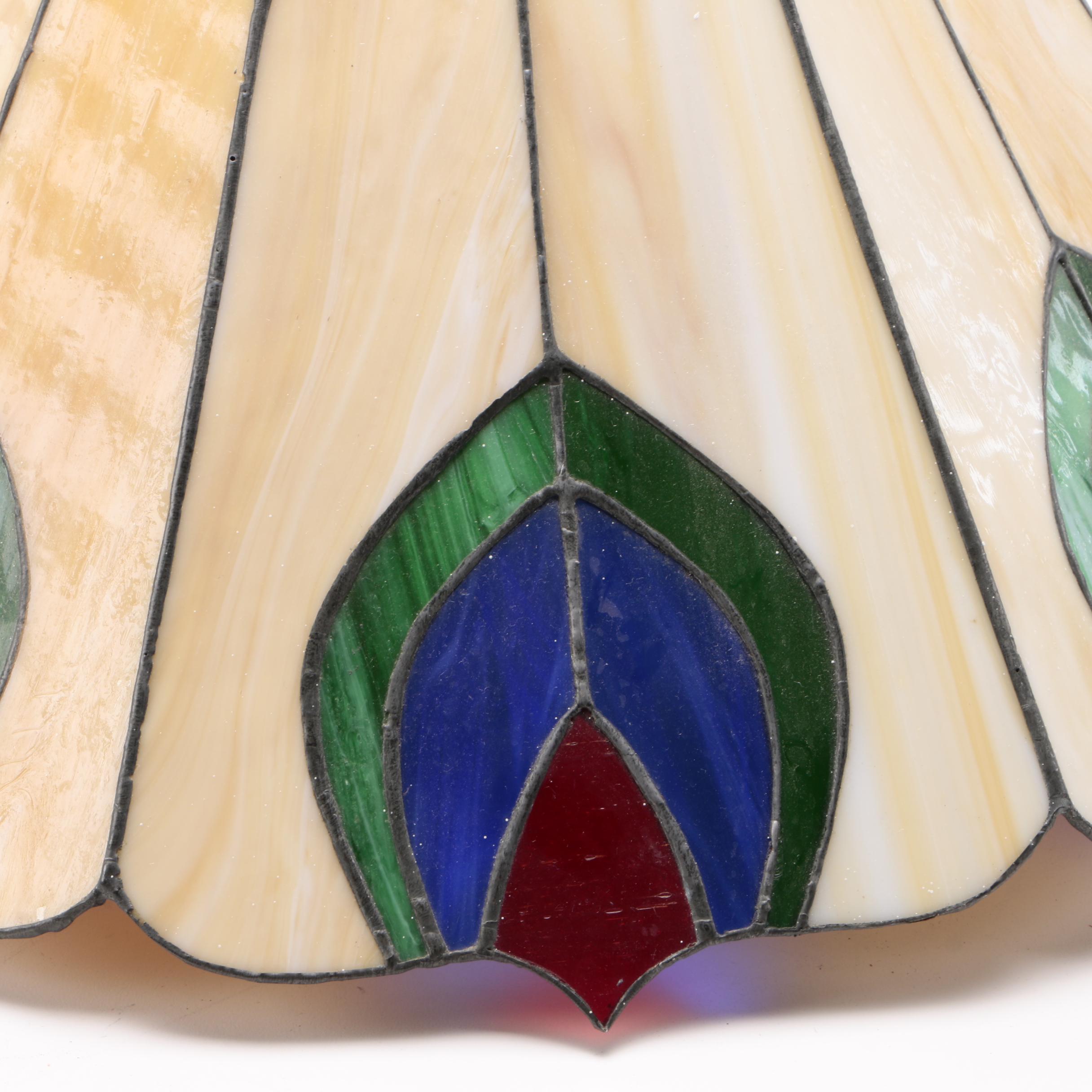 Vintage Stained Glass Pendant Lamp