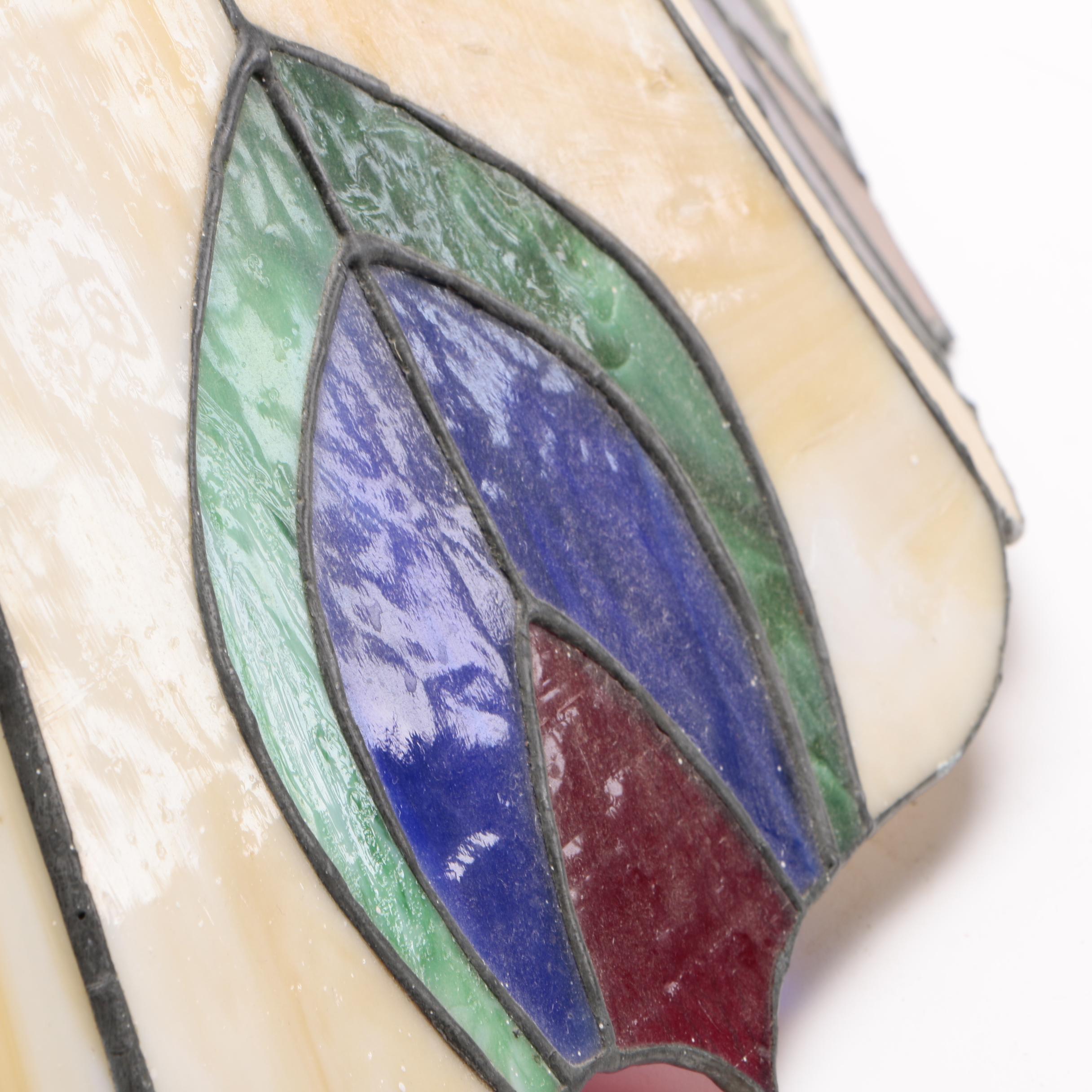 Vintage Stained Glass Pendant Lamp