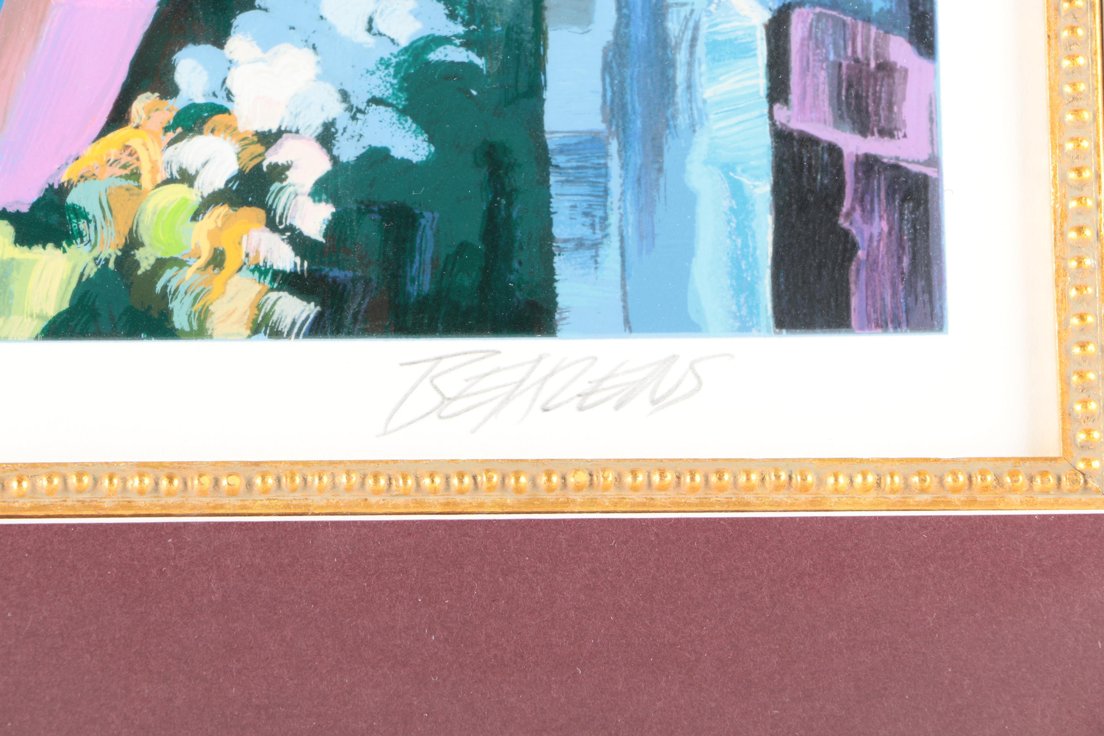 Howard Behrens Limited Edition Serigraph "Normandy Village" From the "French Suite"