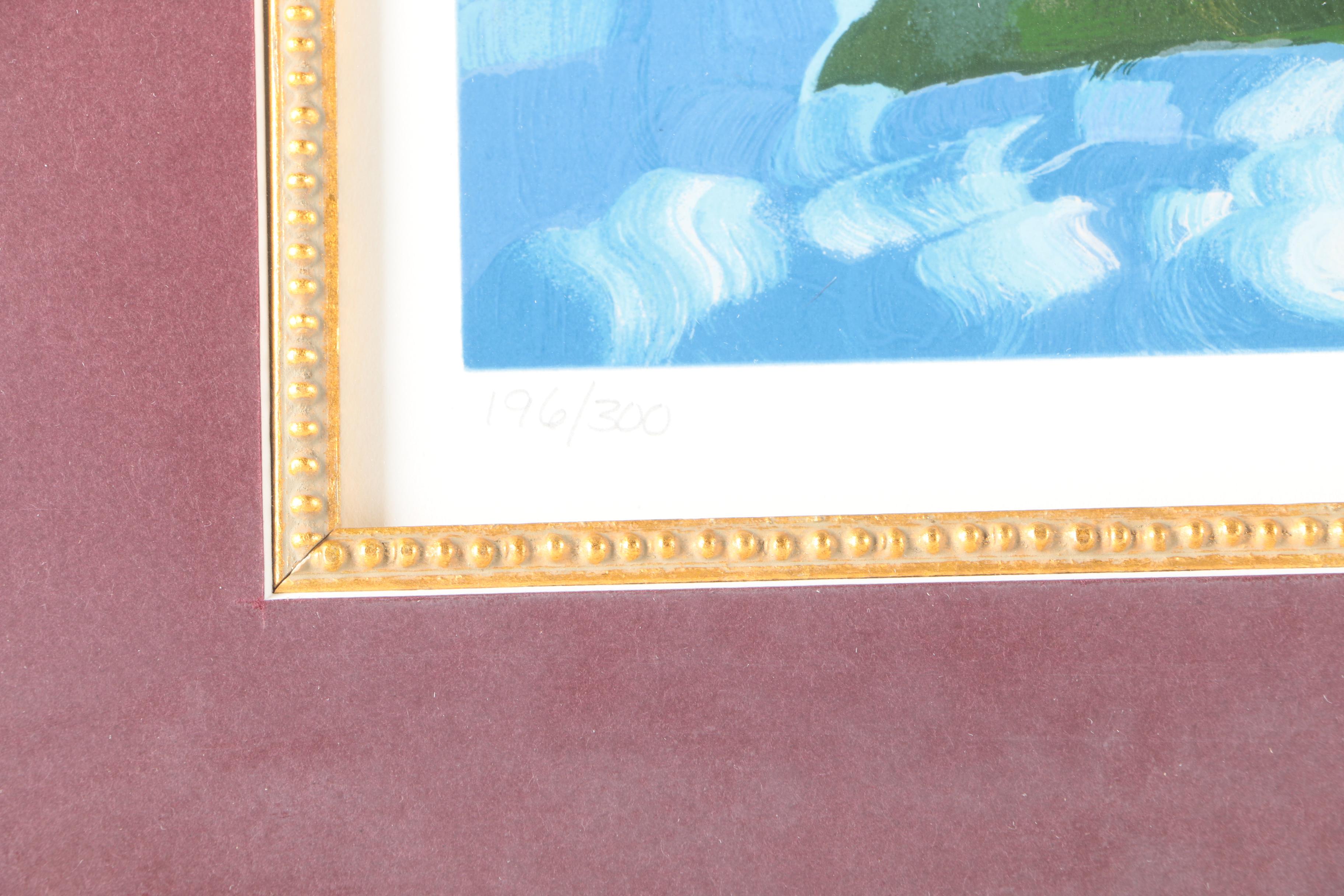 Howard Behrens Limited Edition Serigraph "Normandy Village" From the "French Suite"