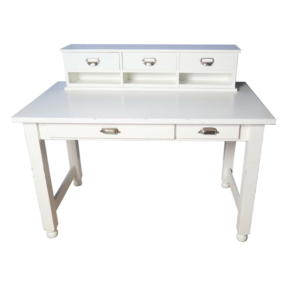 White Writing Desk with Hutch by Pottery Barn