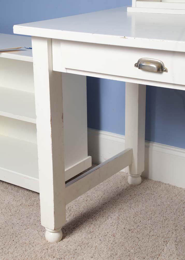 White Writing Desk with Hutch by Pottery Barn