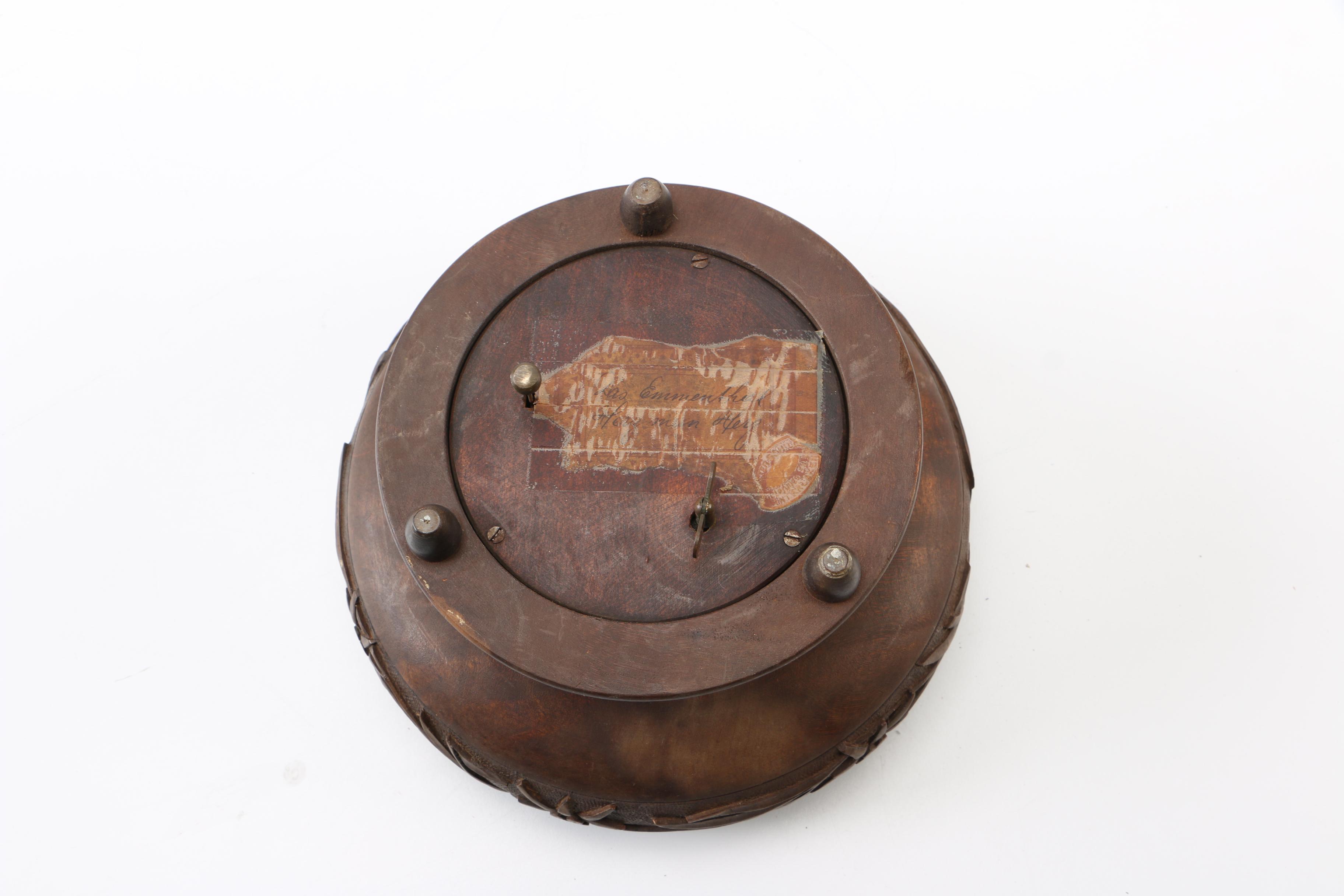 Vintage Hand-Carved Centerpiece Musical Bowl