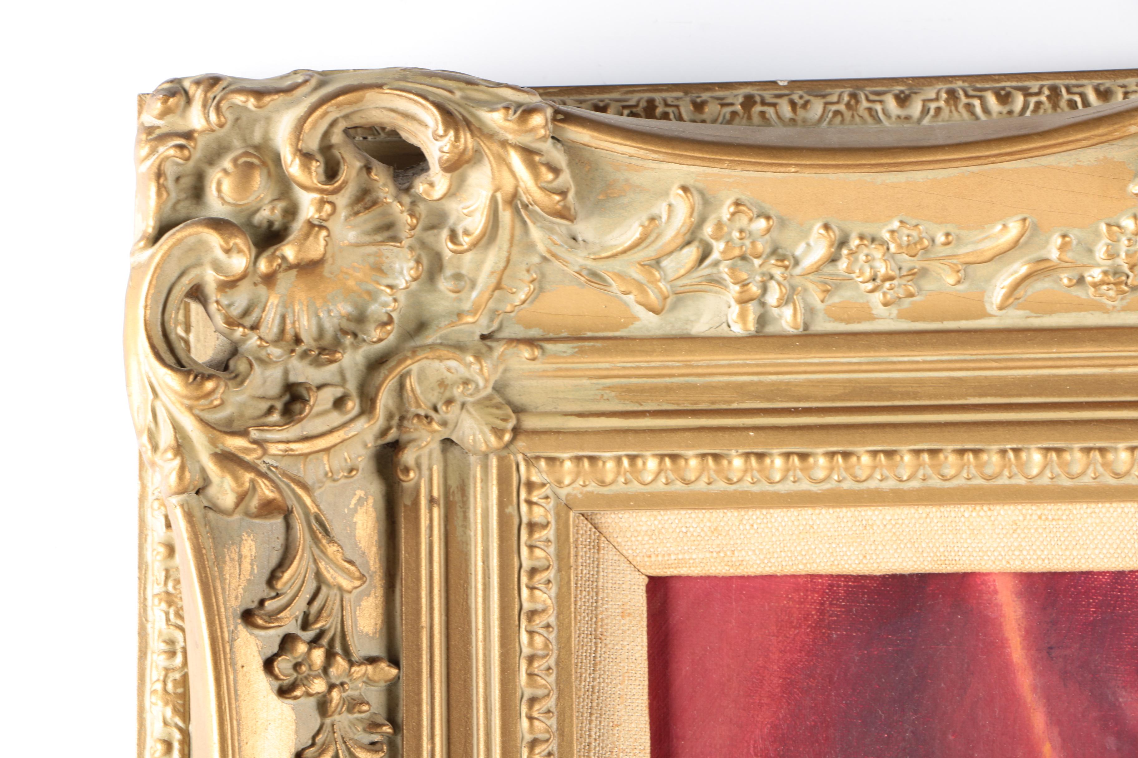 S. Green Oil Painting on Canvas Board of Still Life