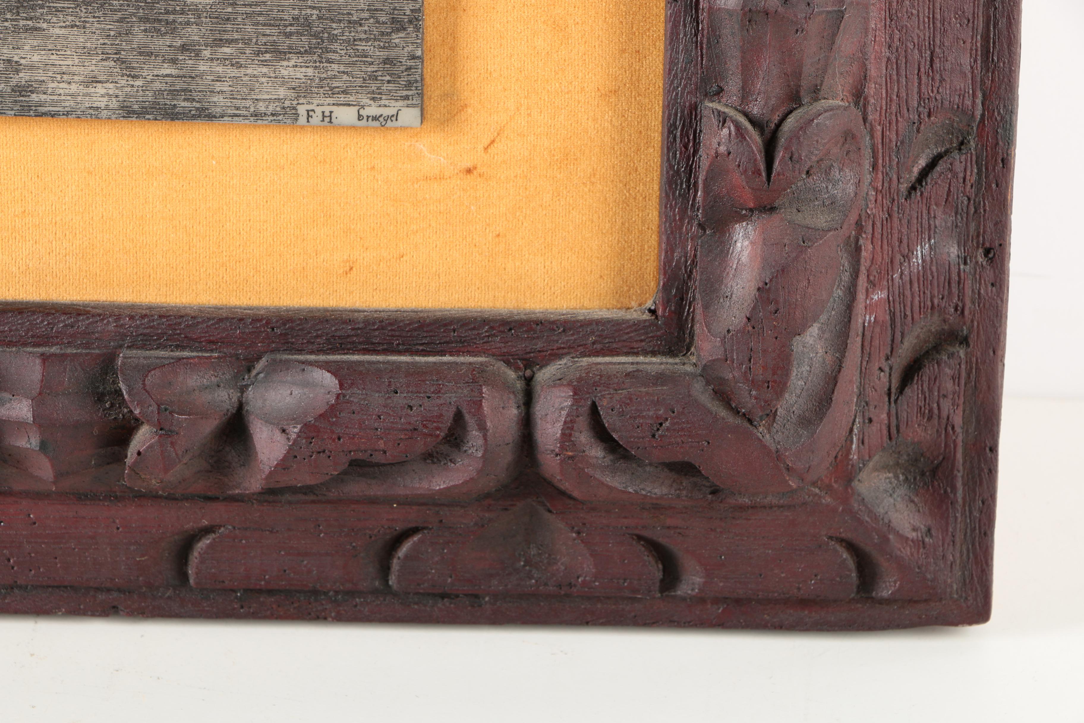 Scrimshaw on Imitation Ivory After Pieter Bruegel and Franz Huys "Bateau de Guerre"